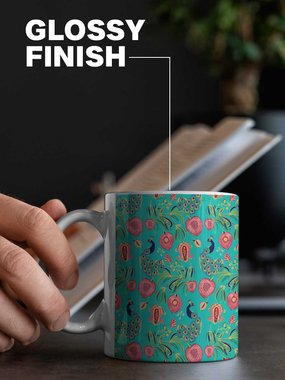 Payal Singhal Anaar and Mor Teal - Coffee Mug