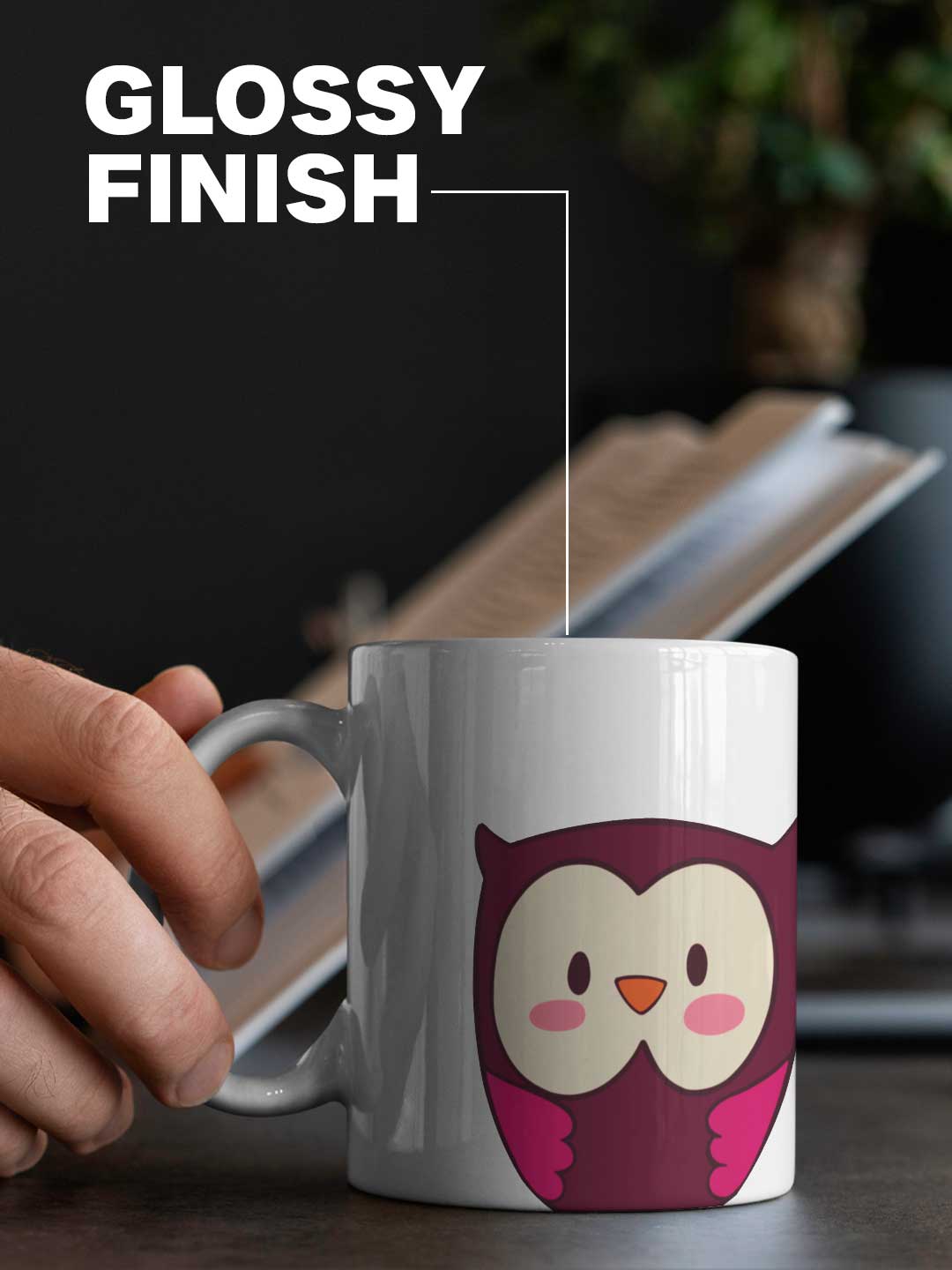 Purple Owl - Coffee Mug