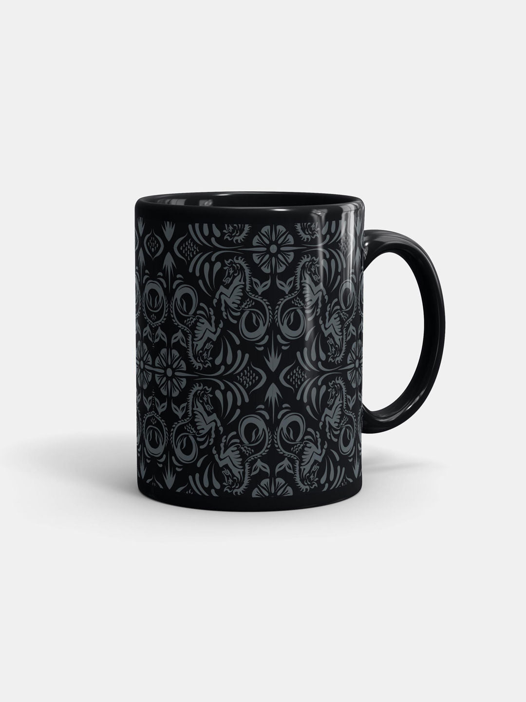 Horse Pattern - Coffee Mug Ceramic 325 ml Black
