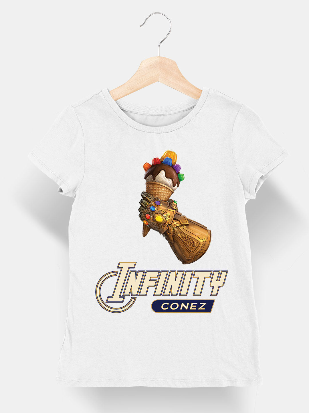 Infinity Conez - Womens T-Shirt White Medium