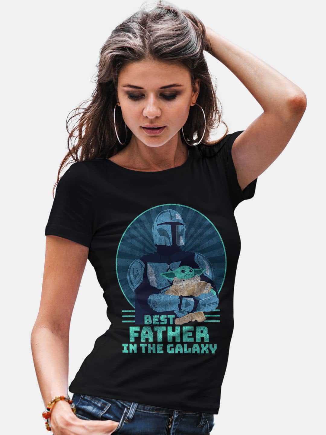 Best Mandalorian Father - Womens T-Shirt Black Small