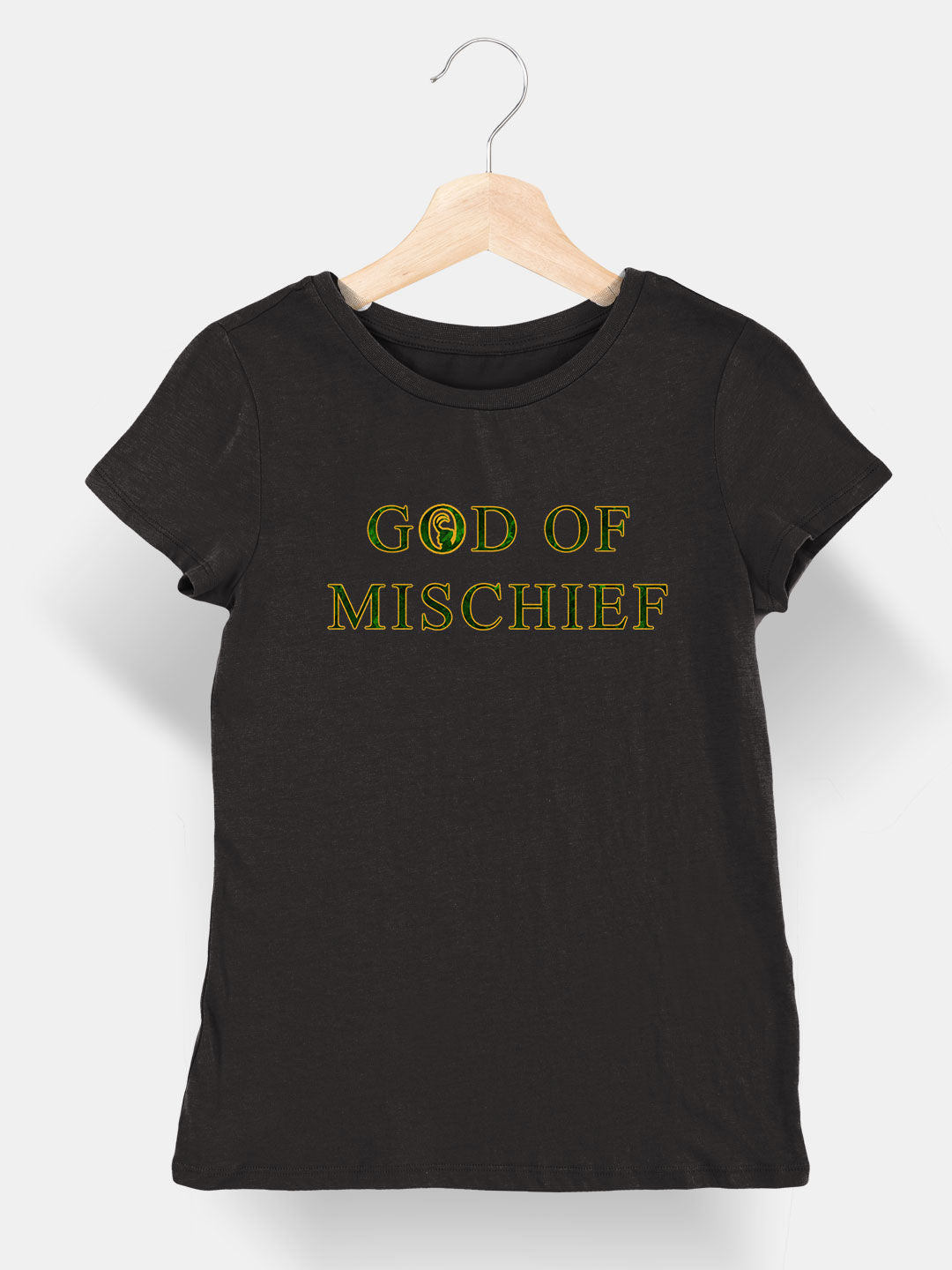 God Of Mischief - Womens T-Shirt Black Large