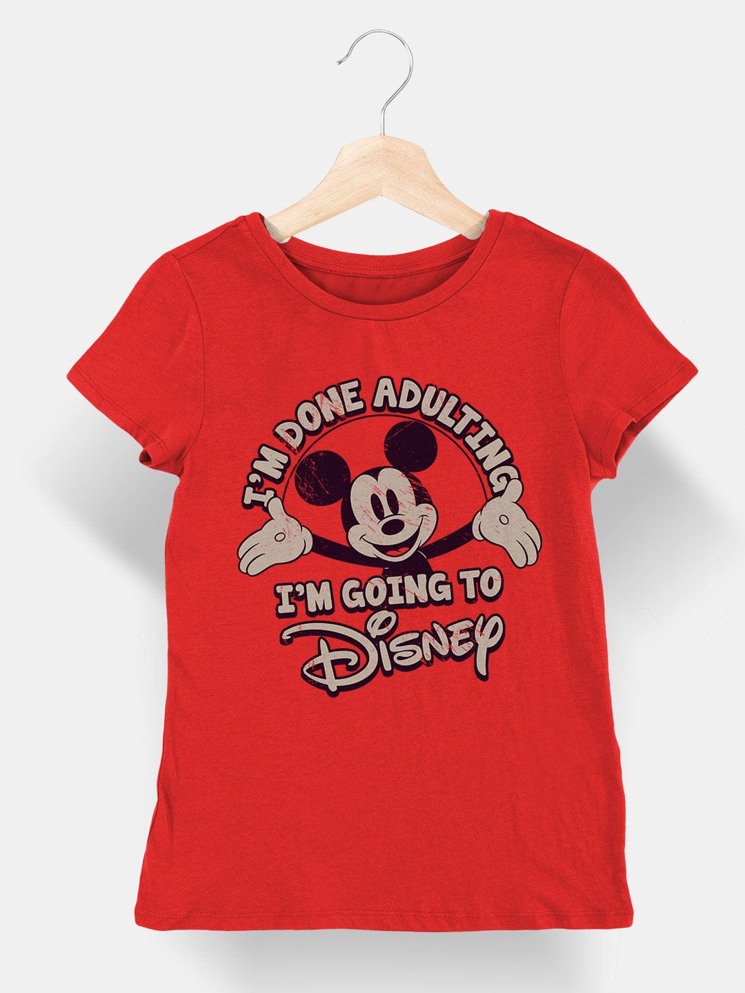Way to Disneyland - Womens T-Shirt Red XXL