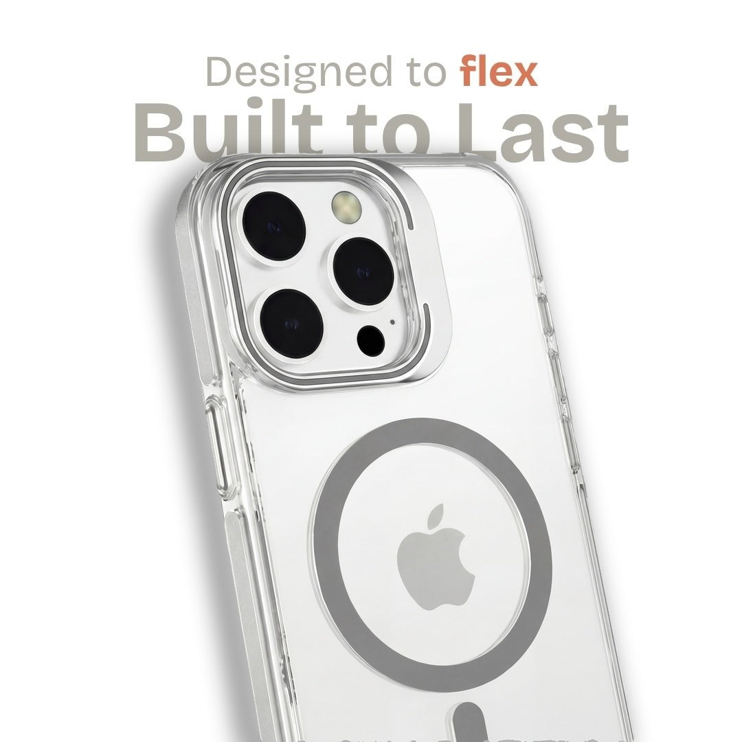 Clear Kickstand iPhone Case for iPhone 15 Pro Grey | Macmerise