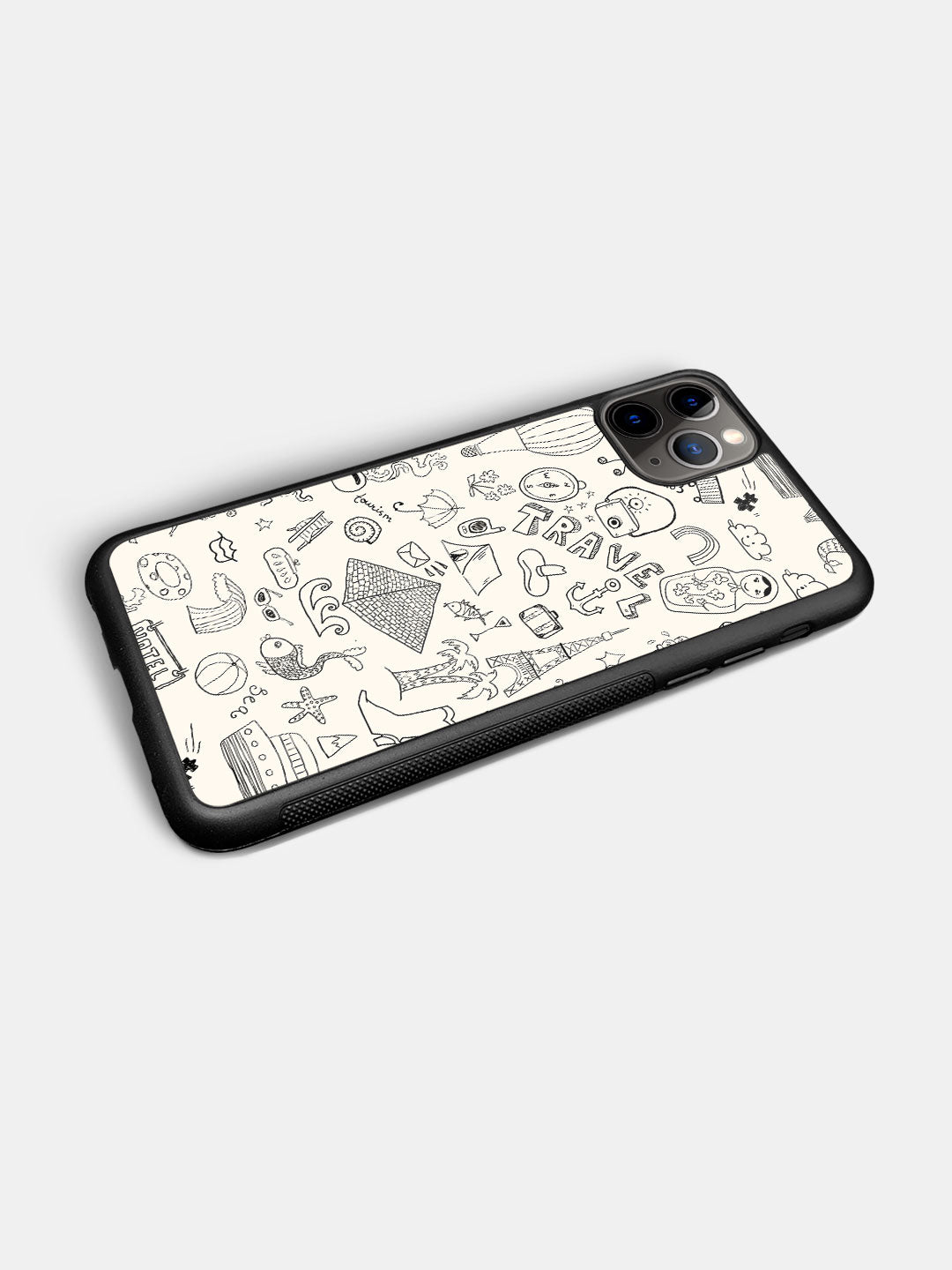 Travel Doodle White - iPhone 11 Pro Max Cover