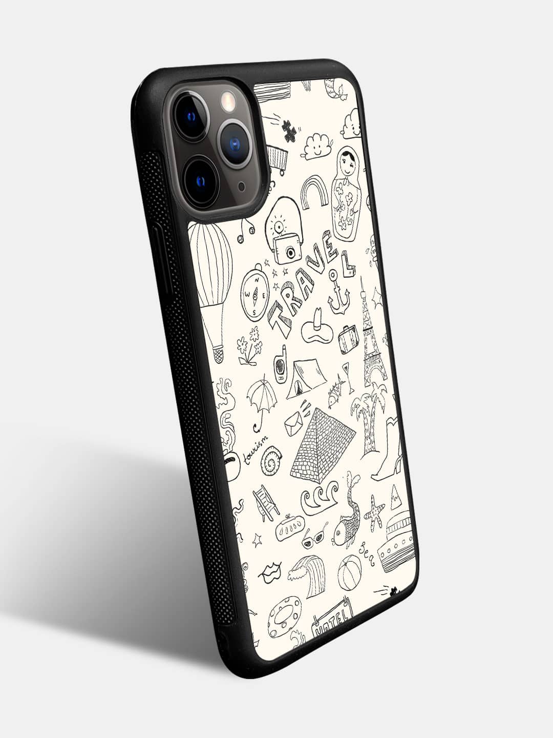Travel Doodle White - iPhone 11 Pro Max Cover