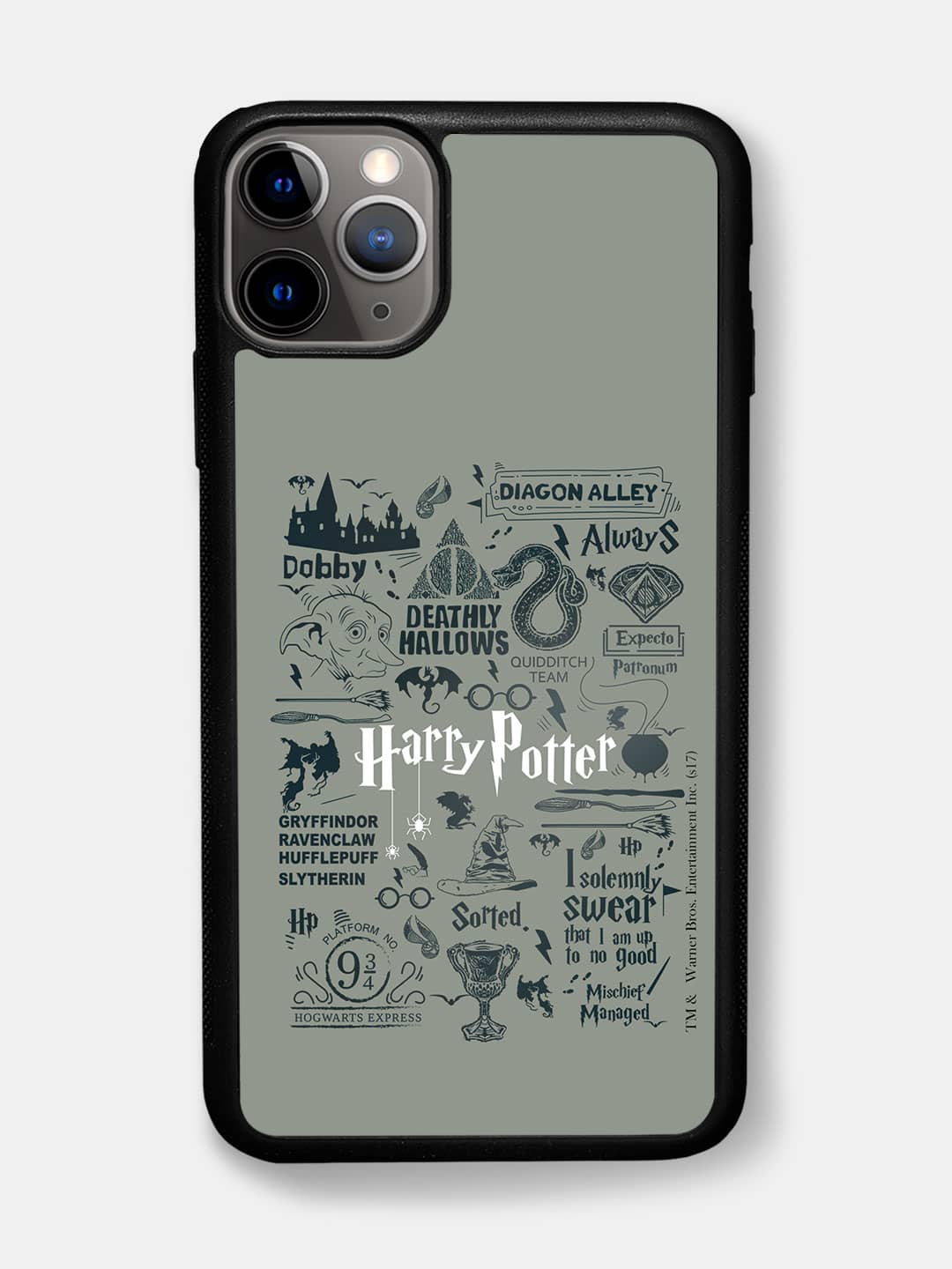 Harry Potter Infographic Grey - iPhone 11 Pro Cover