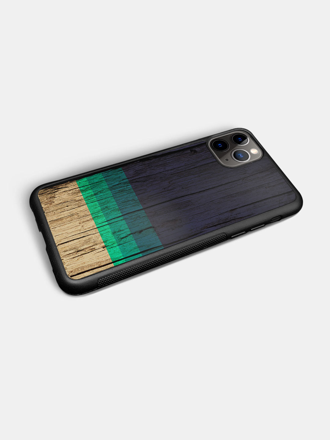 Wood Stripes Blue - iPhone 11 Pro Cover