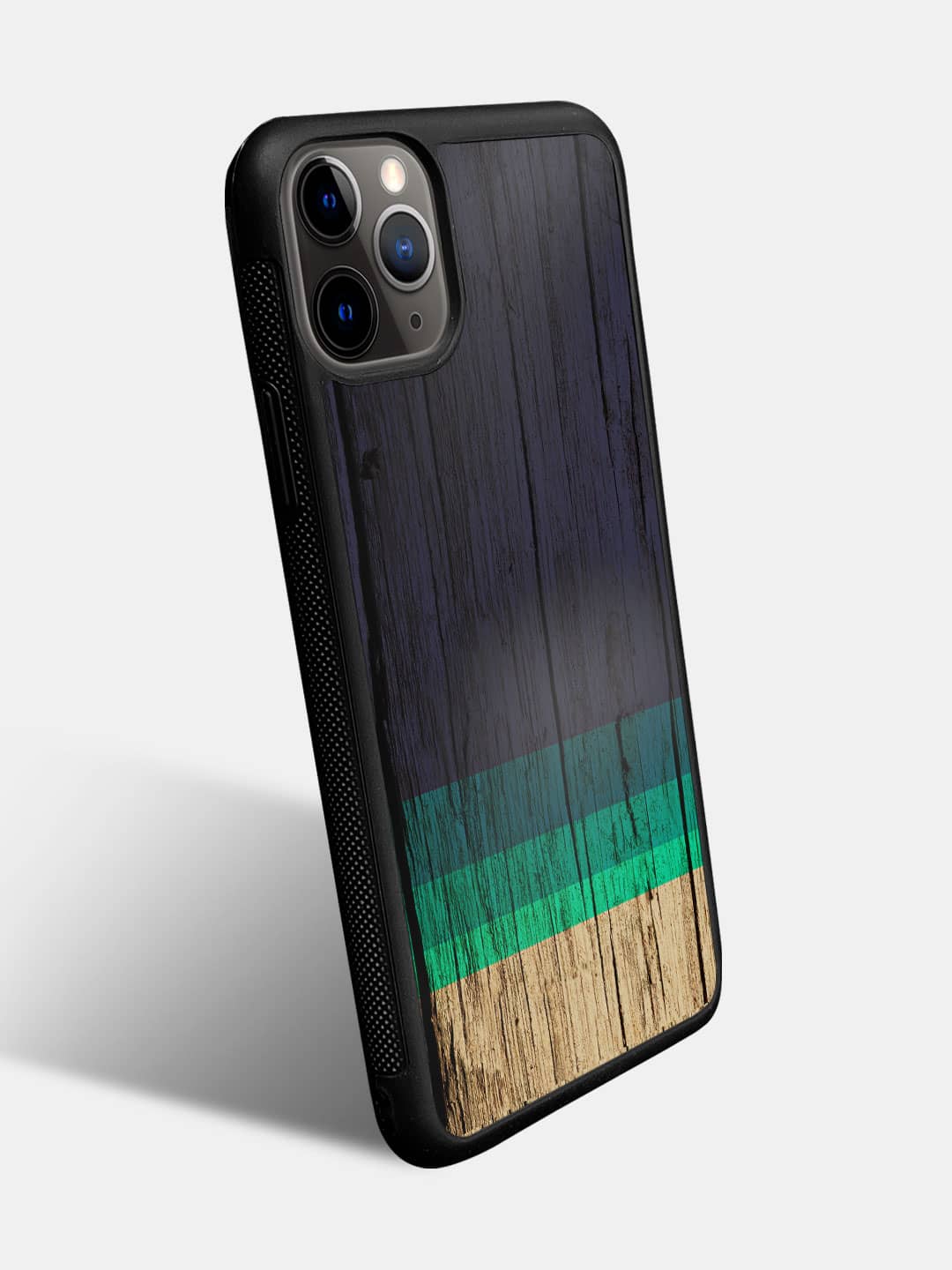 Wood Stripes Blue - iPhone 11 Pro Cover