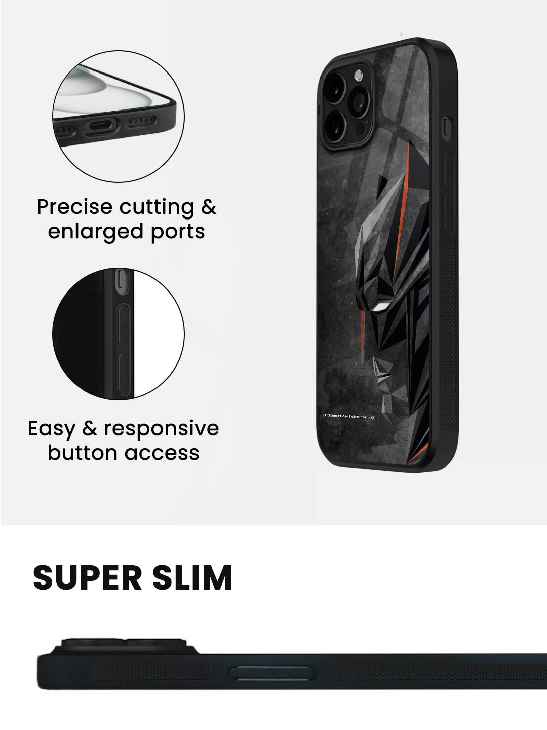 Batman Geometric - iPhone 12 Pro Max Glass Cover