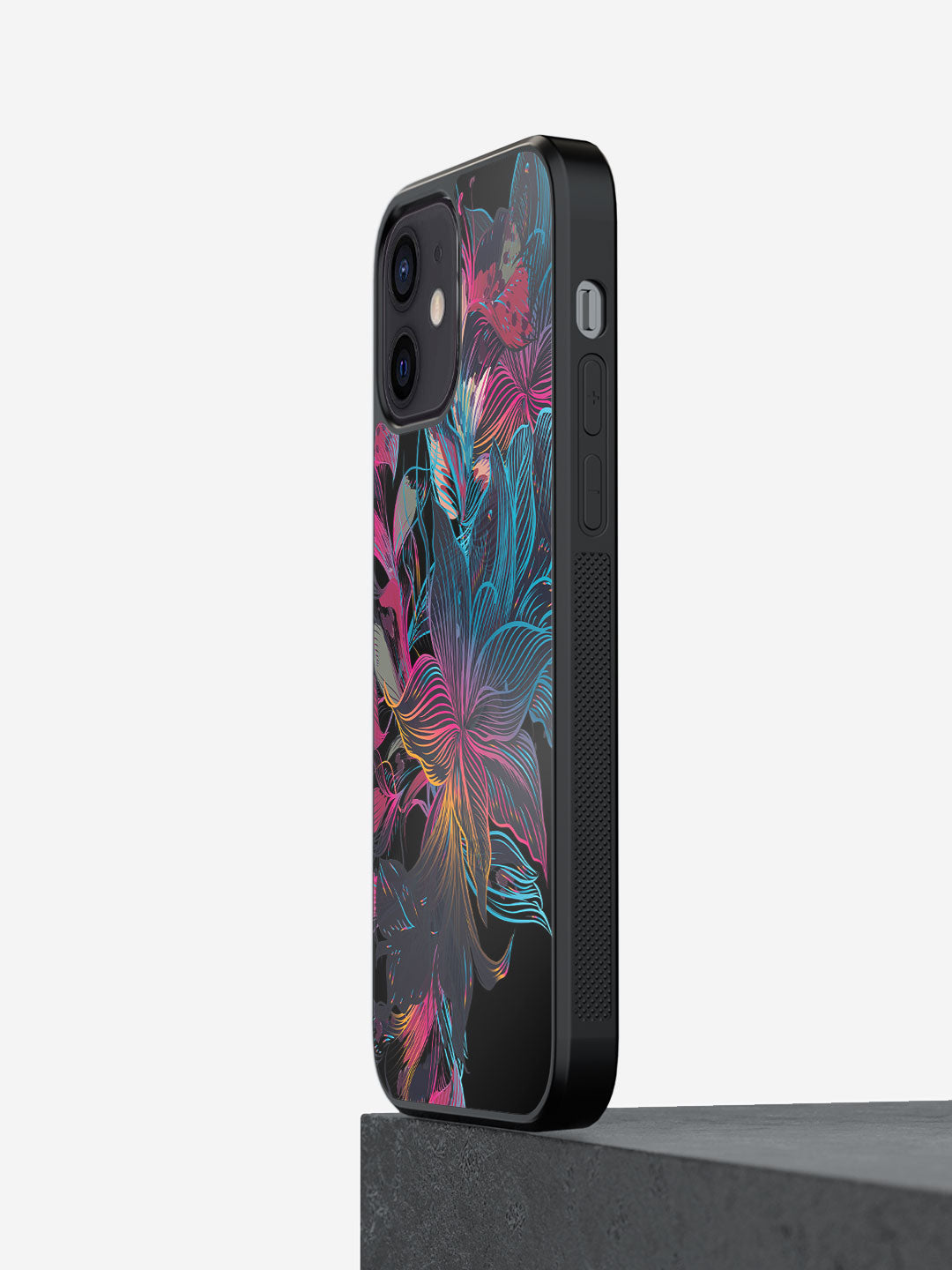 Neon Flowers - iPhone 12 Mini Bumper Cover