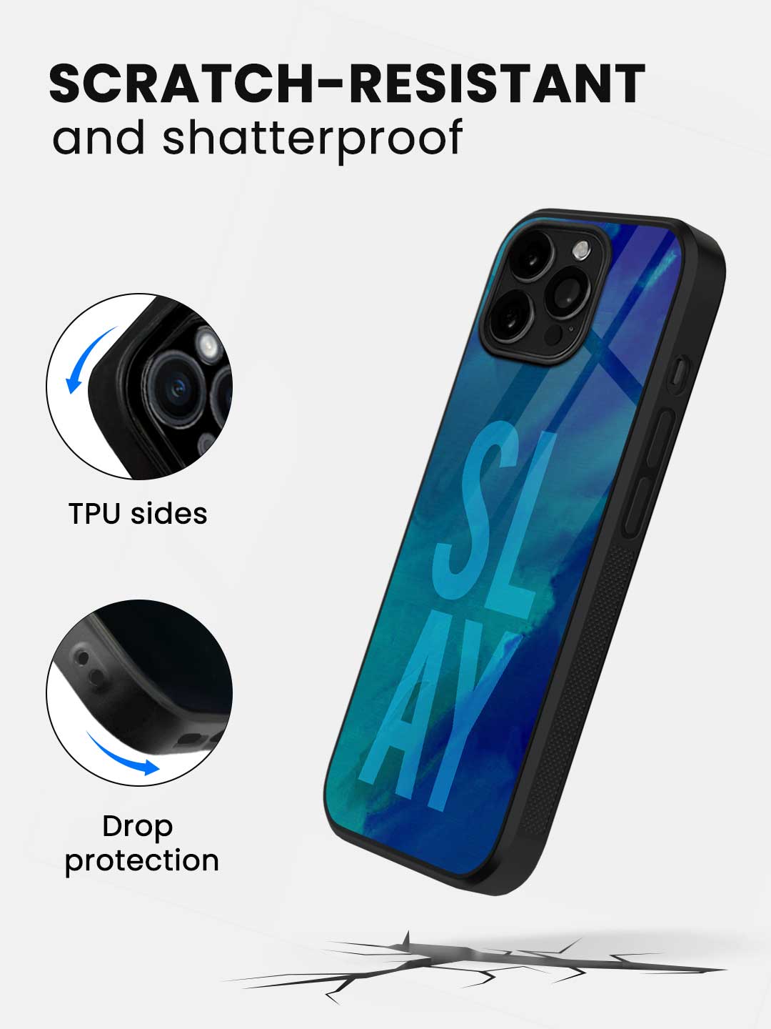 Slay Blue - iPhone 12 Pro Glass Cover
