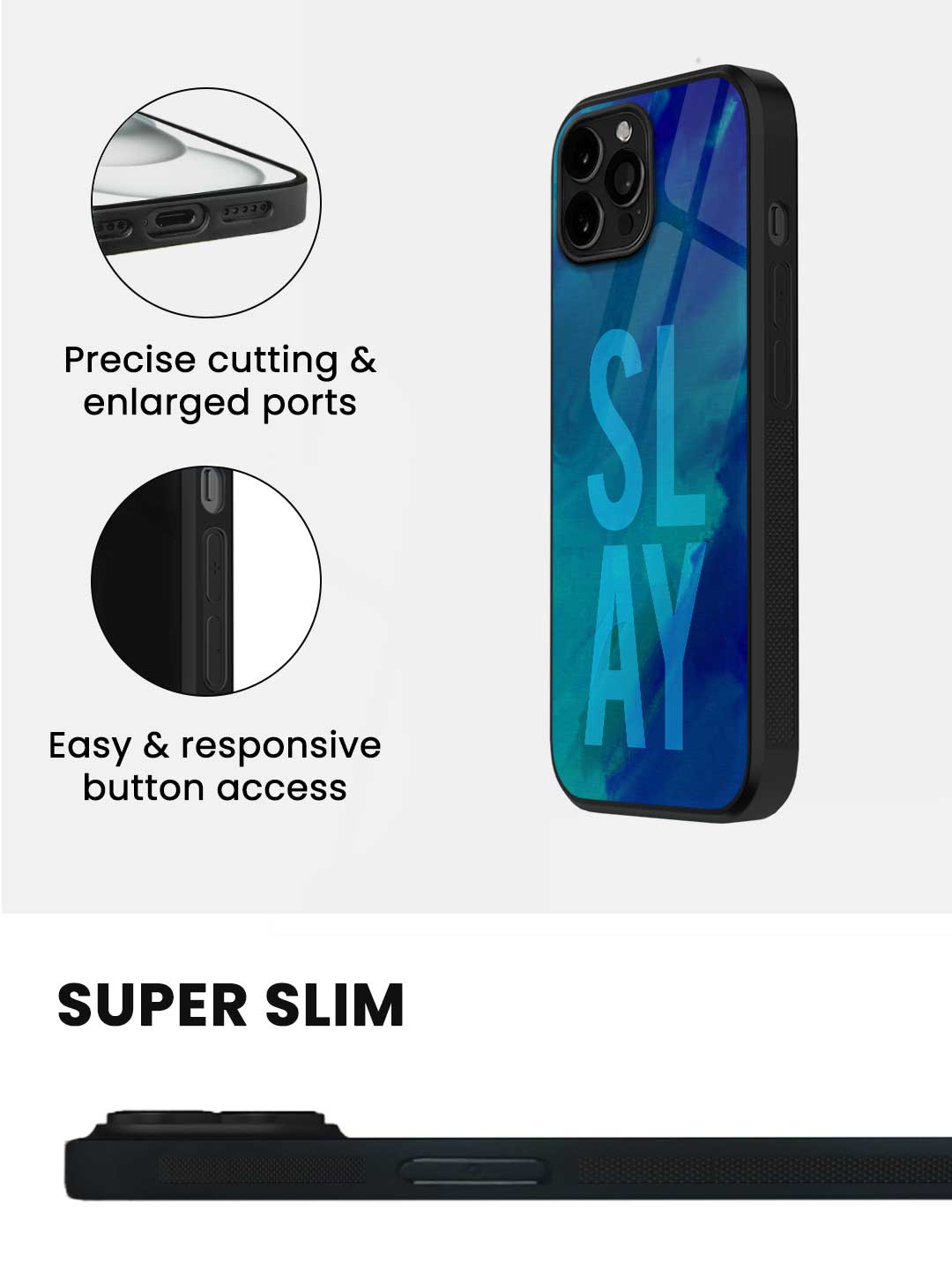 Slay Blue - iPhone 12 Pro Glass Cover