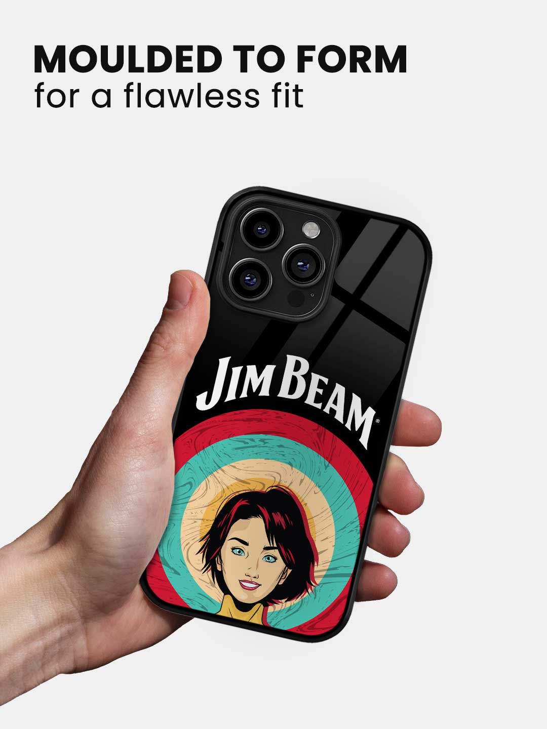 Jim Beam Character Black - iPhone 13 Pro Max Glass Cover