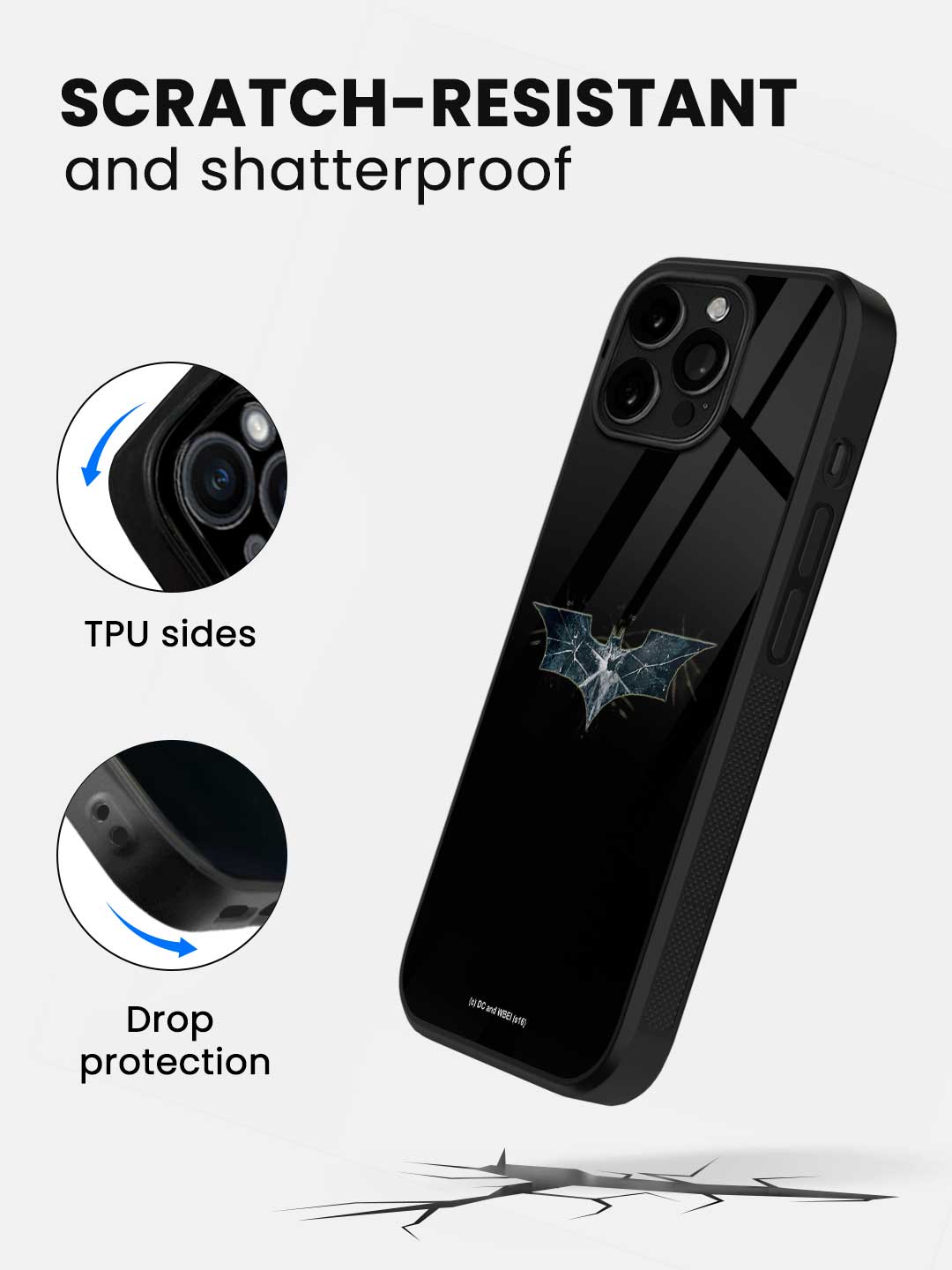 Classic Batman - iPhone 13 Pro Max Glass Cover