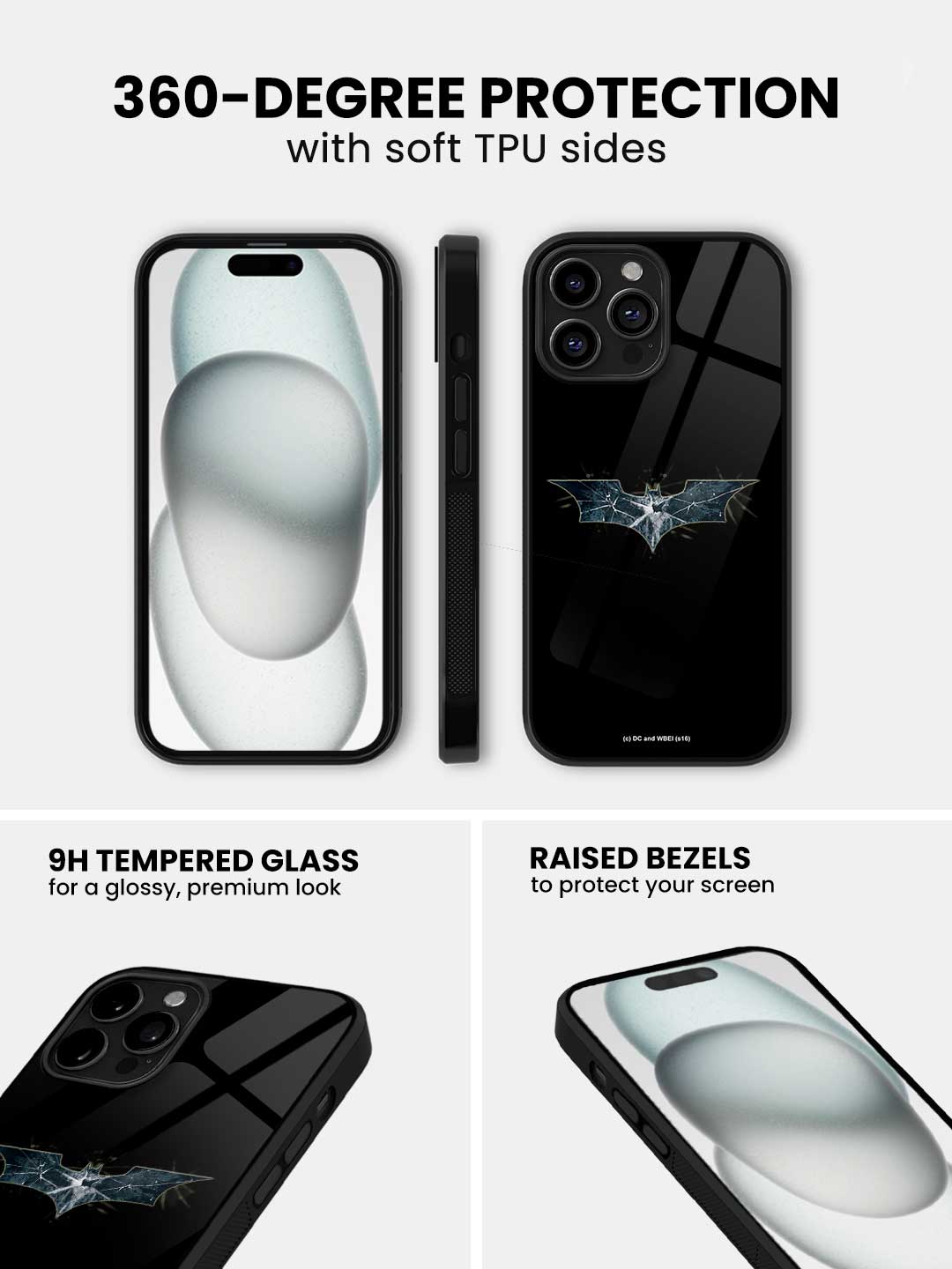 Classic Batman - iPhone 13 Pro Max Glass Cover