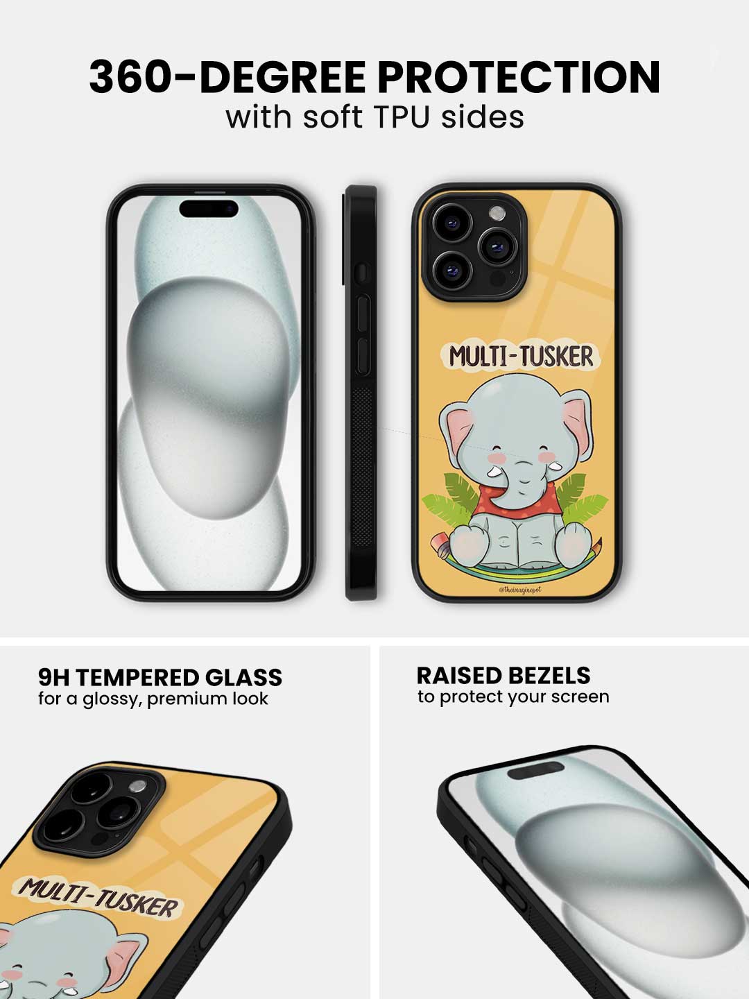 Multi Tusker - iPhone 13 Pro Max Glass Cover