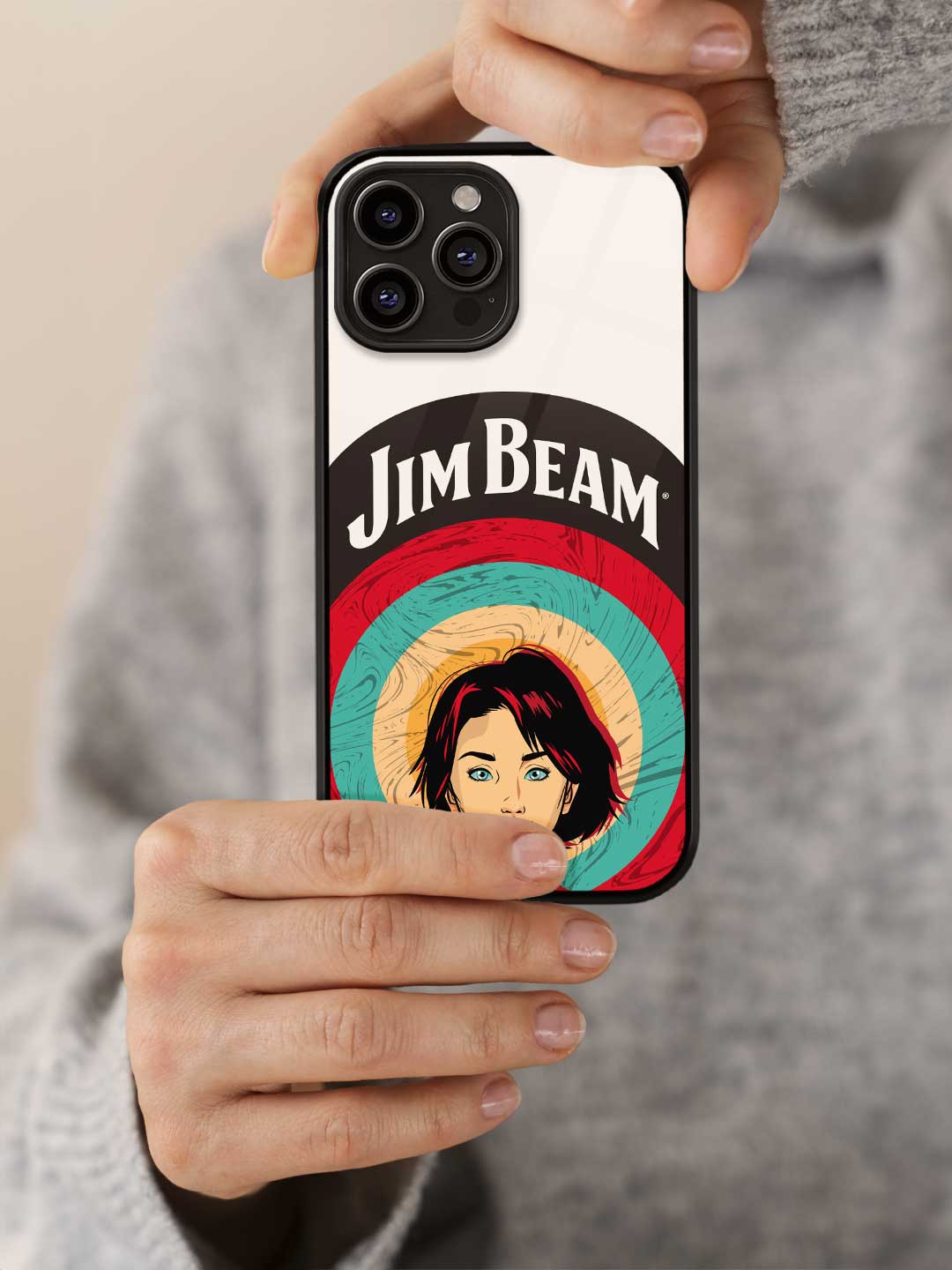 Jim Beam Character White - iPhone 13 Pro Max Glass Cover