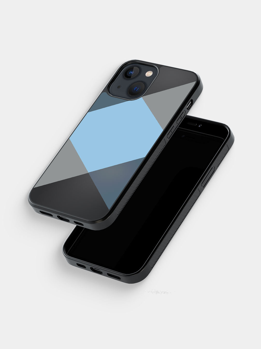 Criss Cross Blue - iPhone 13 Mini Bumper Cover