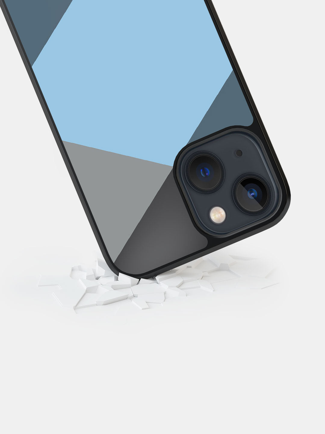 Criss Cross Blue - iPhone 13 Mini Bumper Cover