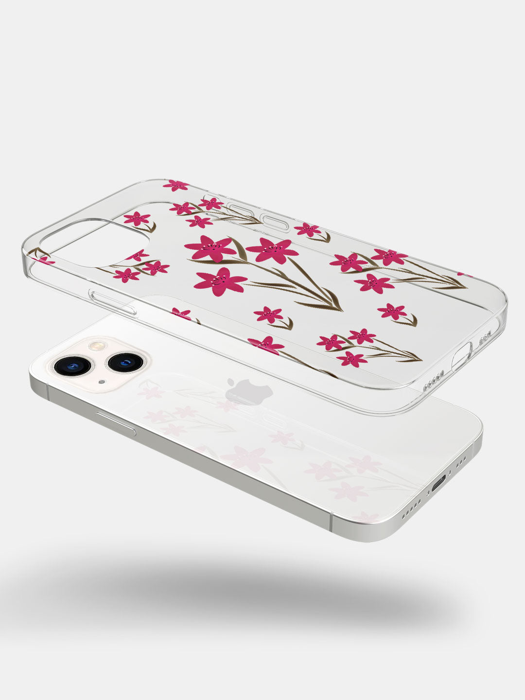 SK Zephyr Pink Lily - iPhone 13 Mini Clear Cover