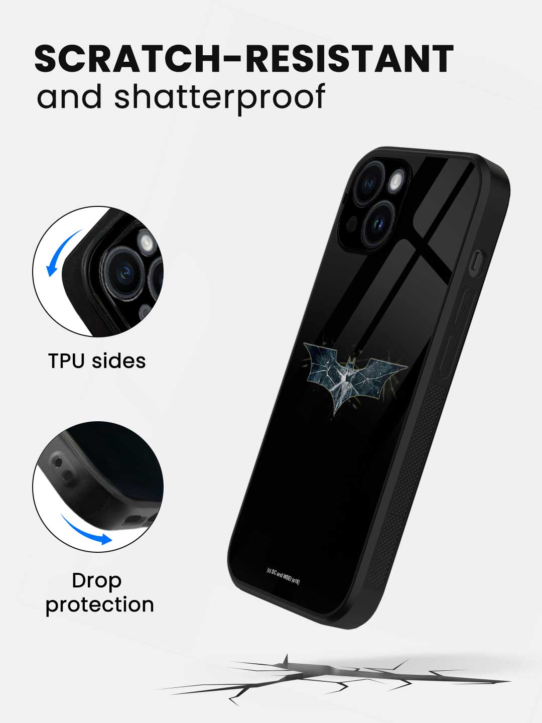 Classic Batman - iPhone 13 Mini Glass Cover