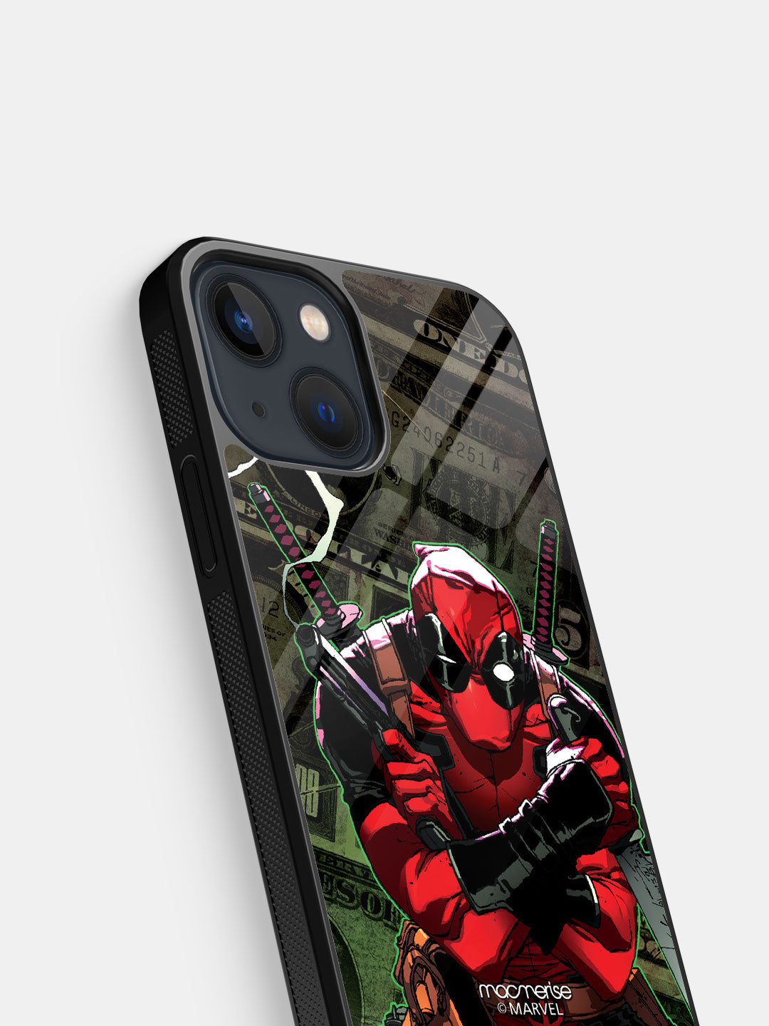 Deadpool Dollar - iPhone 13 Mini Glass Cover
