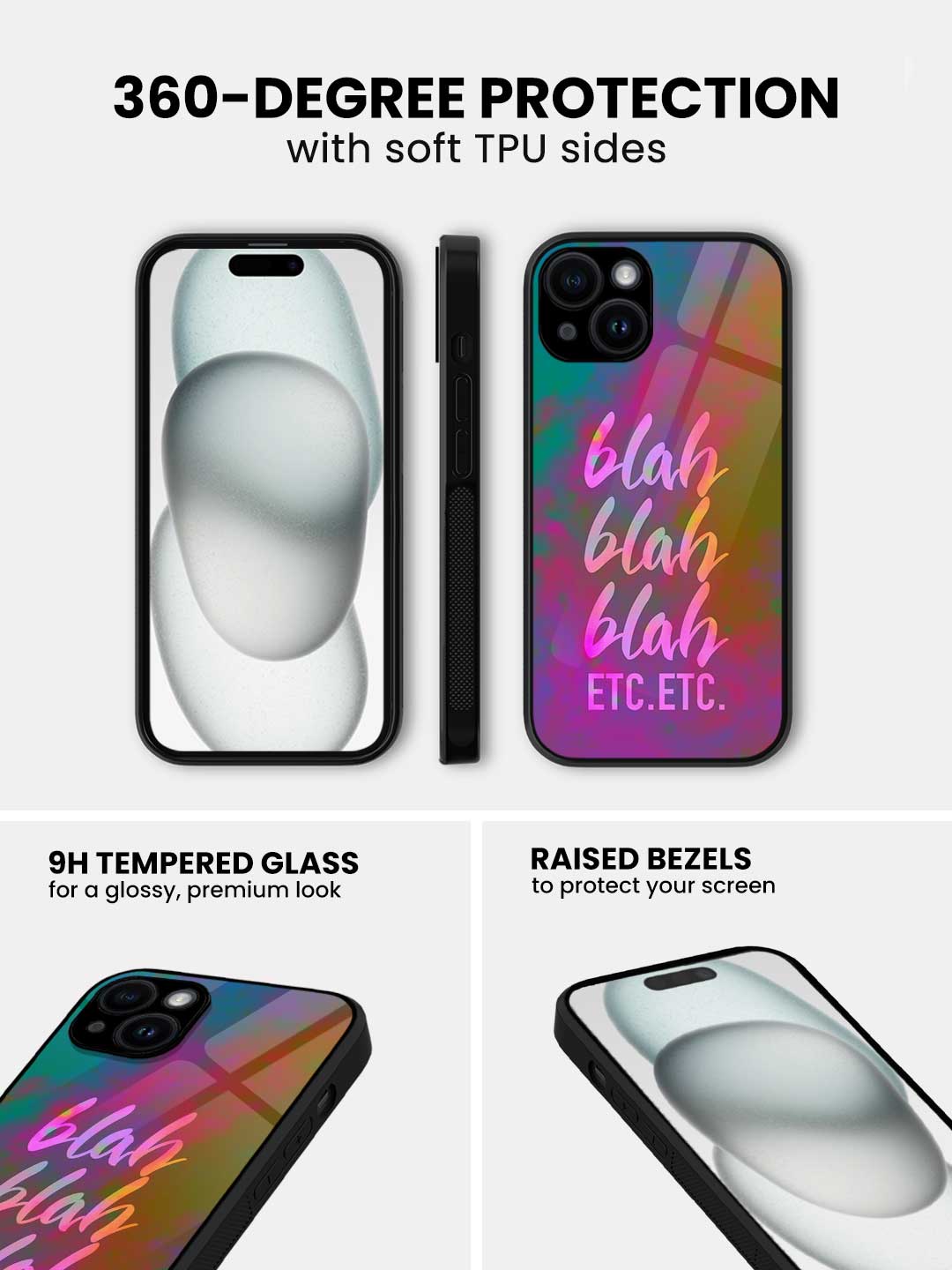 Blah Blah - iPhone 13 Mini Glass Cover