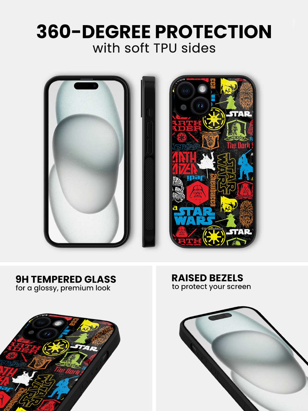 Star wars Mashup - iPhone 13 Mini Glass Cover