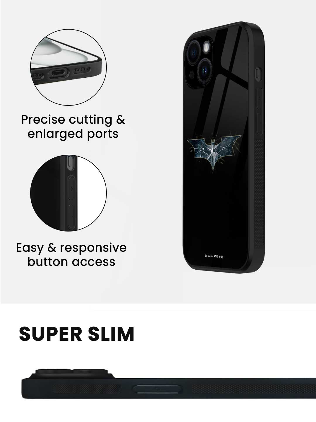 Classic Batman - iPhone 13 Mini Glass Cover