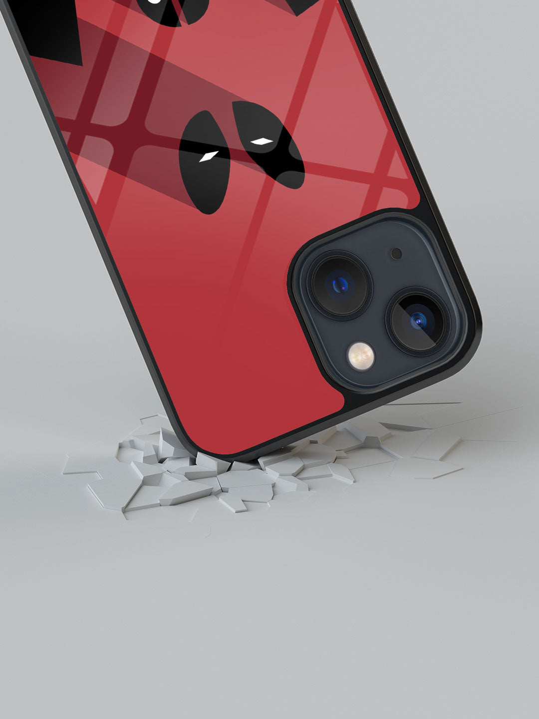 Minimalistic Deadpool - iPhone 13 Mini Glass Cover
