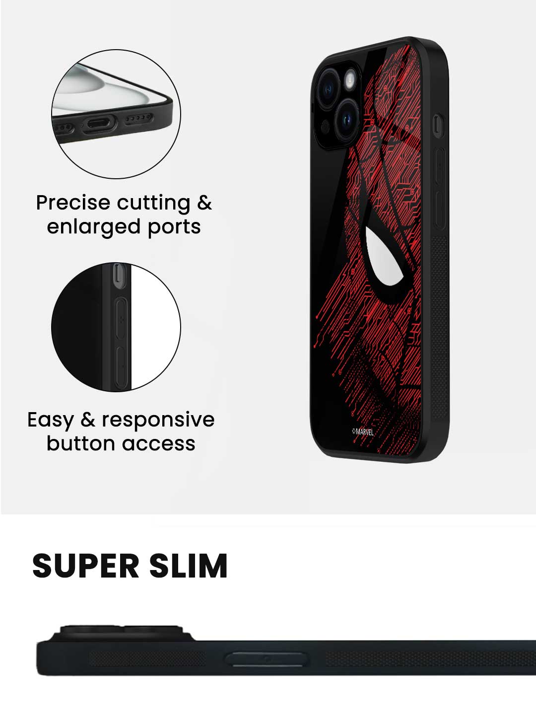 Sketch Out Spider Man - iPhone 13 Mini Glass Cover