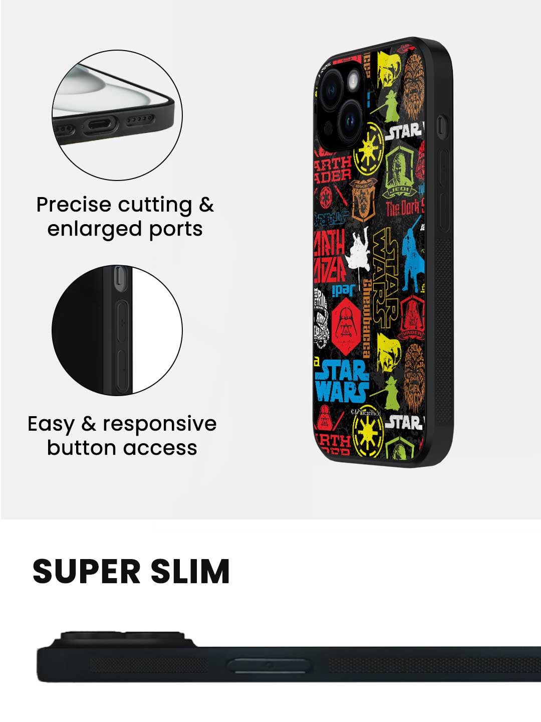 Star wars Mashup - iPhone 13 Mini Glass Cover