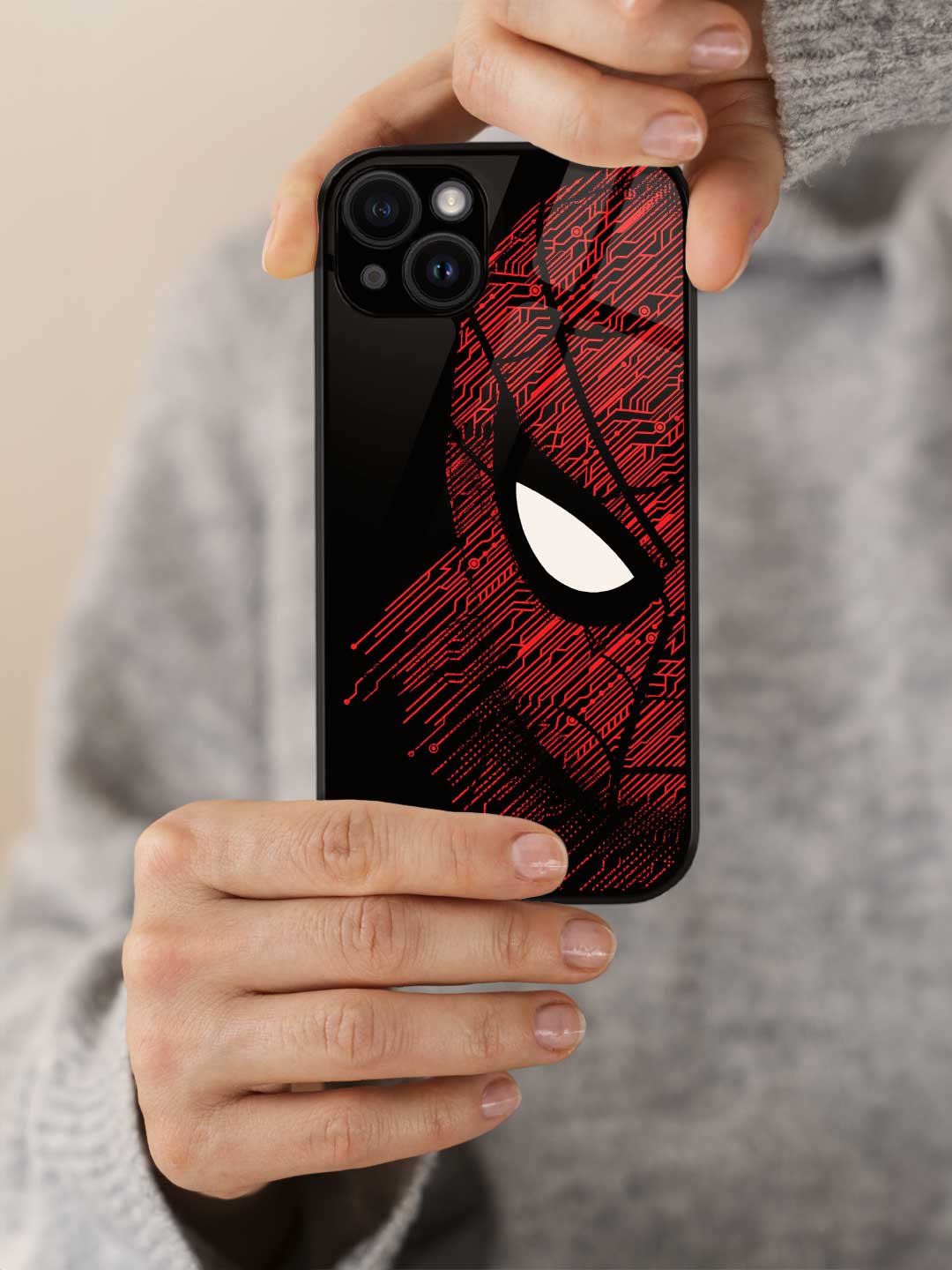 Sketch Out Spider Man - iPhone 13 Mini Glass Cover