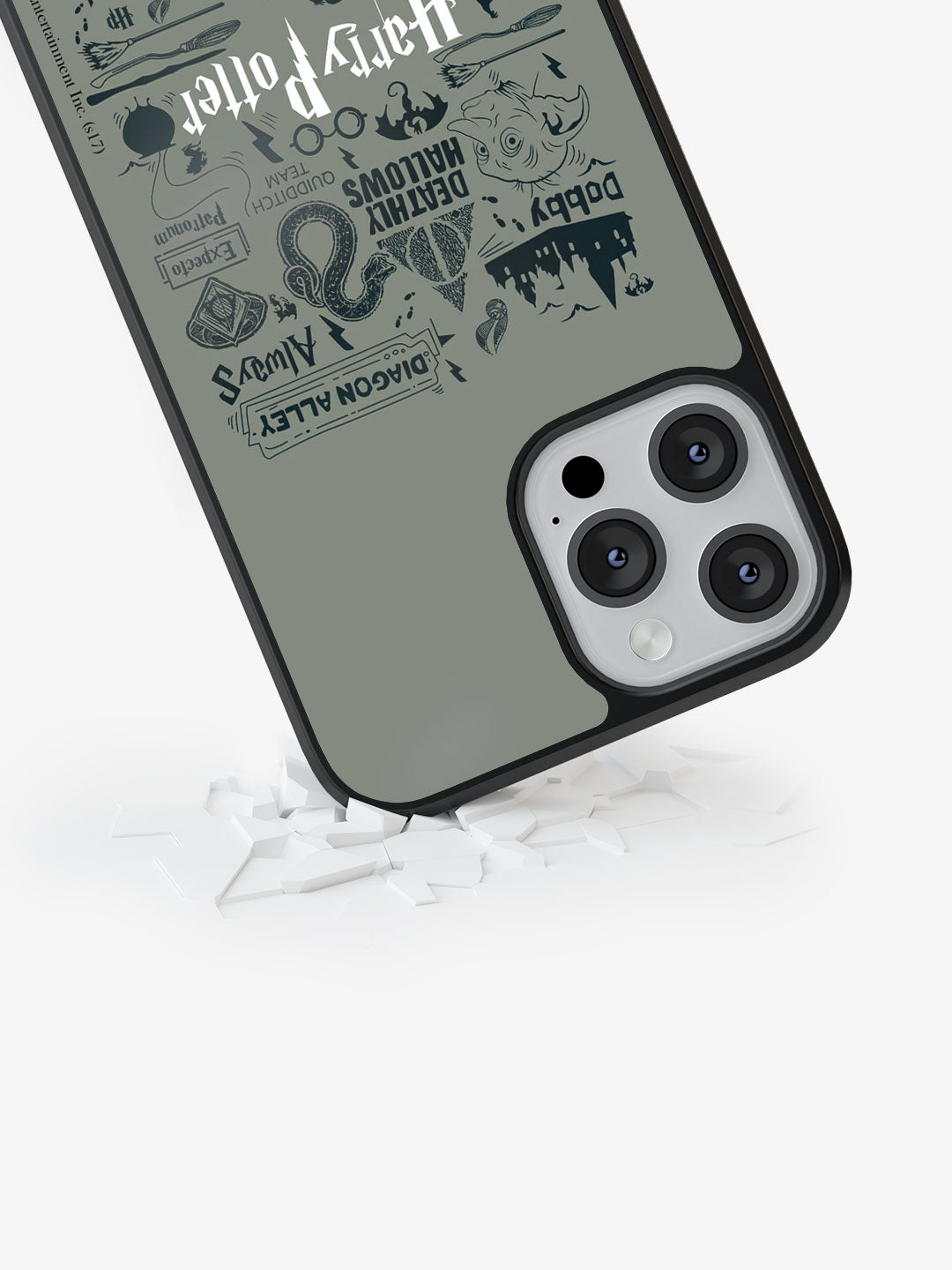 Harry Potter Infographic Grey - iPhone 13 Pro Bumper Cover