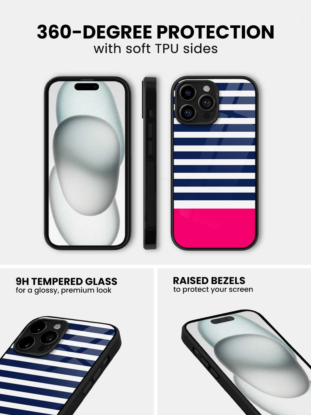 Simply Stripes - iPhone 13 Pro Glass Cover