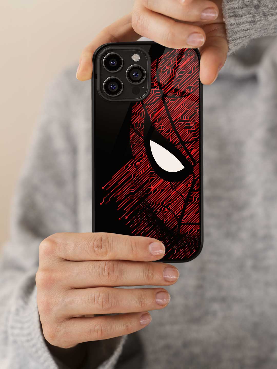 Sketch Out Spider Man - iPhone 13 Pro Glass Cover