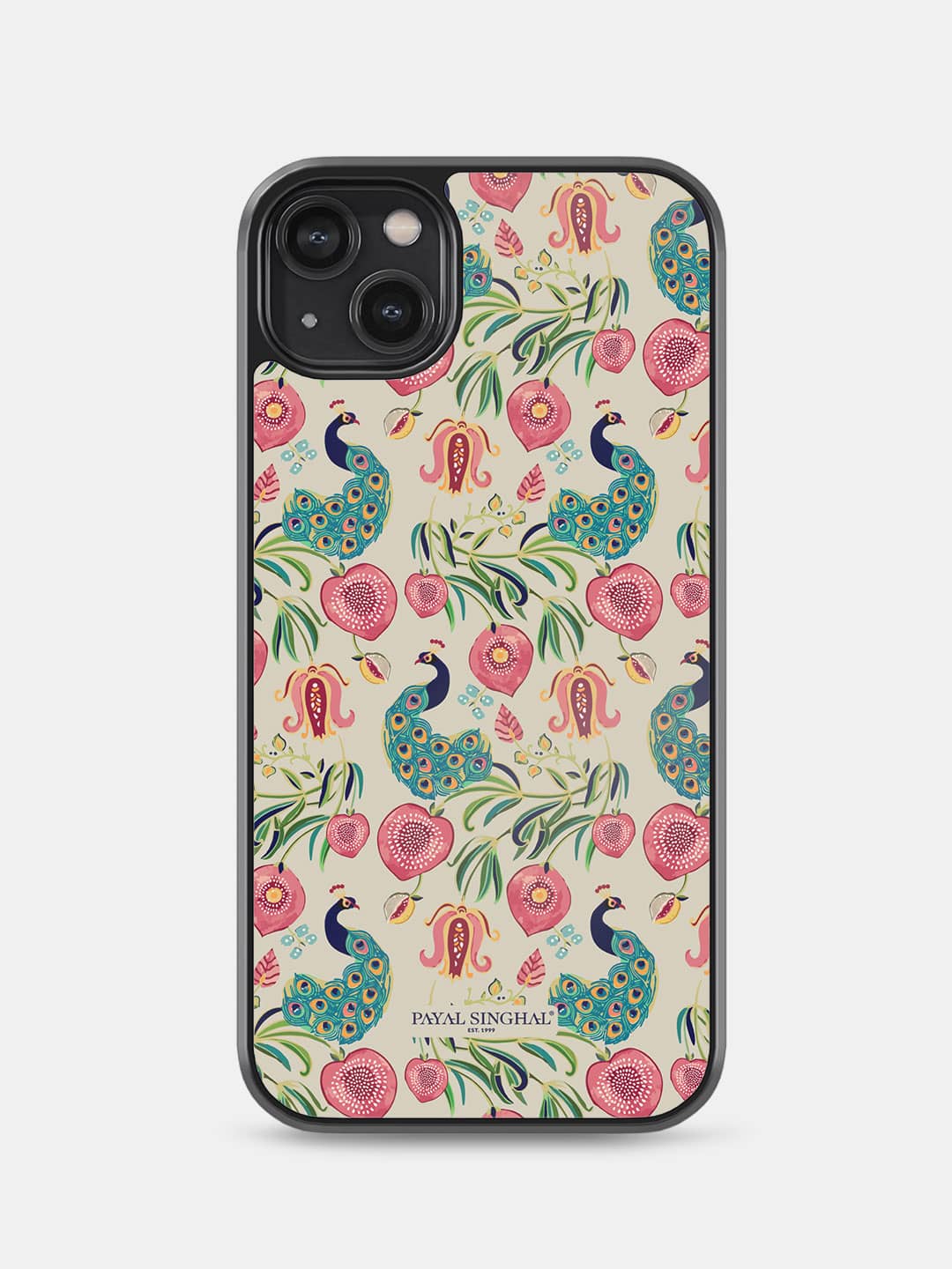 Payal Singhal Anaar and Mor Beige - iPhone 14 Plus Bumper Cover