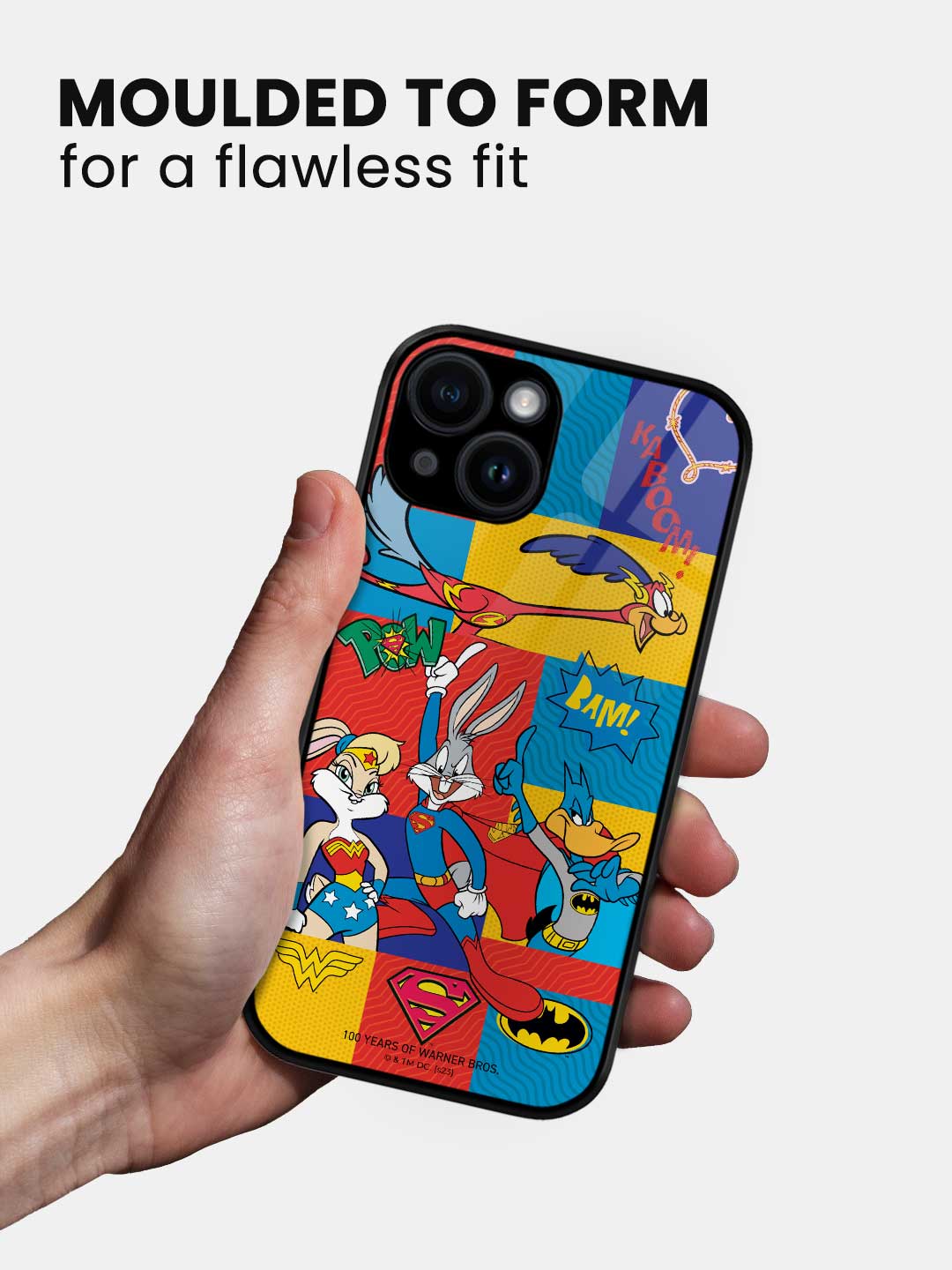 Justice League Shuffle - iPhone 15 Plus Glass Cover