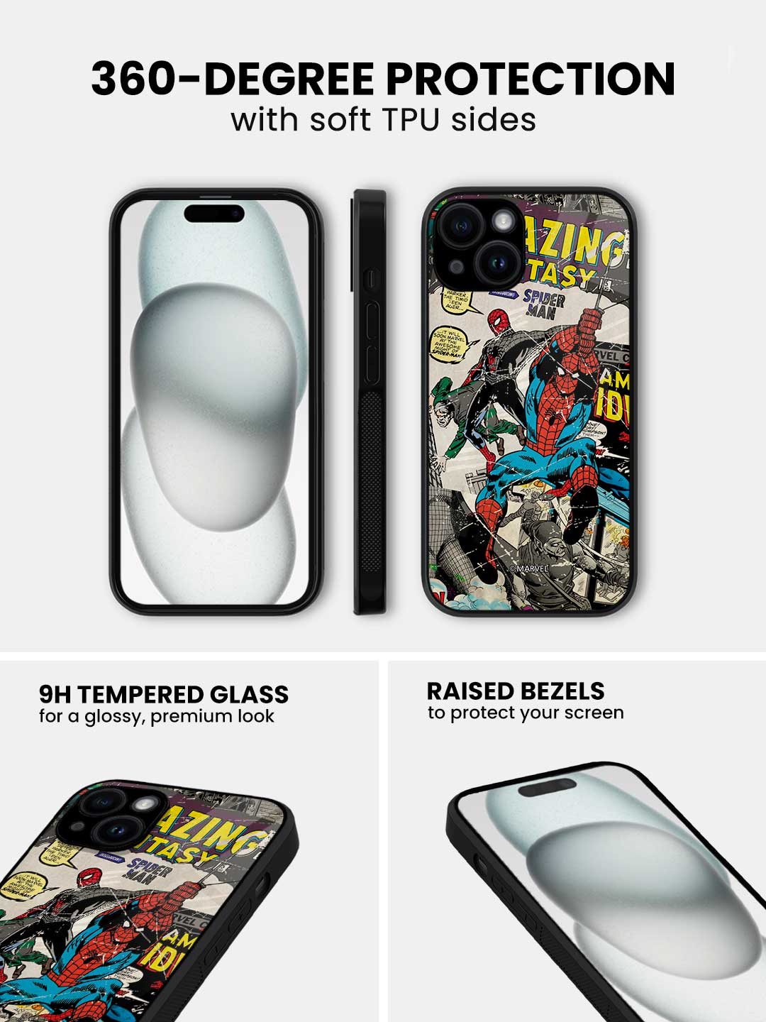 Comic Spidey - iPhone 14 Plus Glass Cover