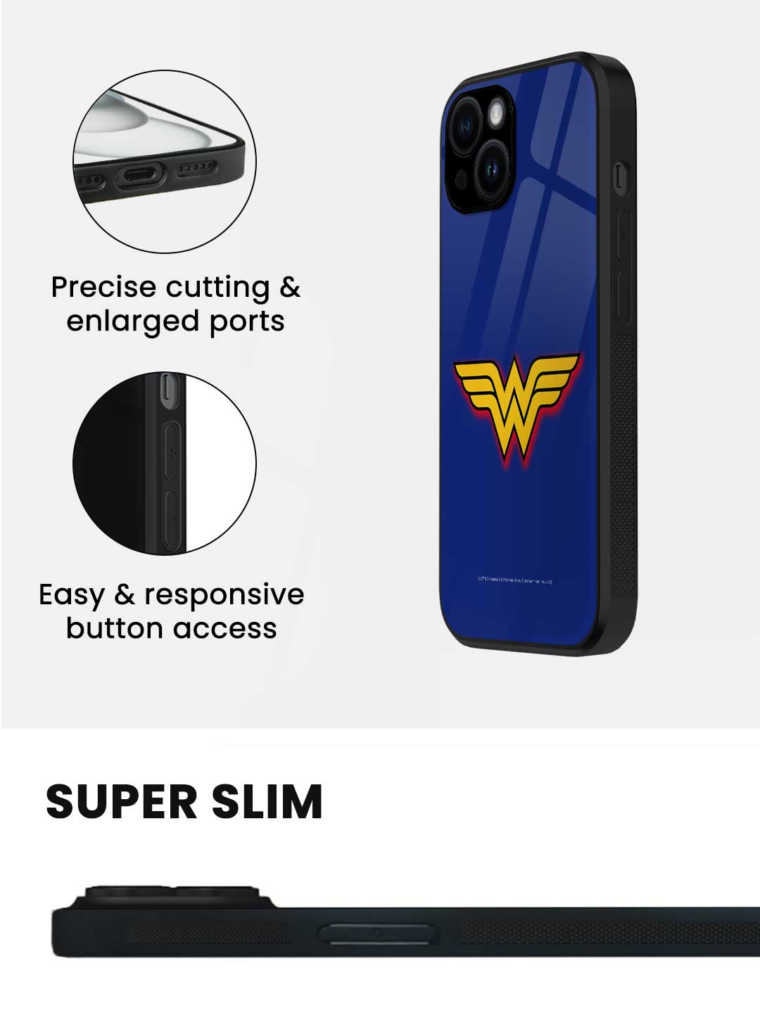 Logo Wonder Woman - iPhone 14 Plus Glass Cover
