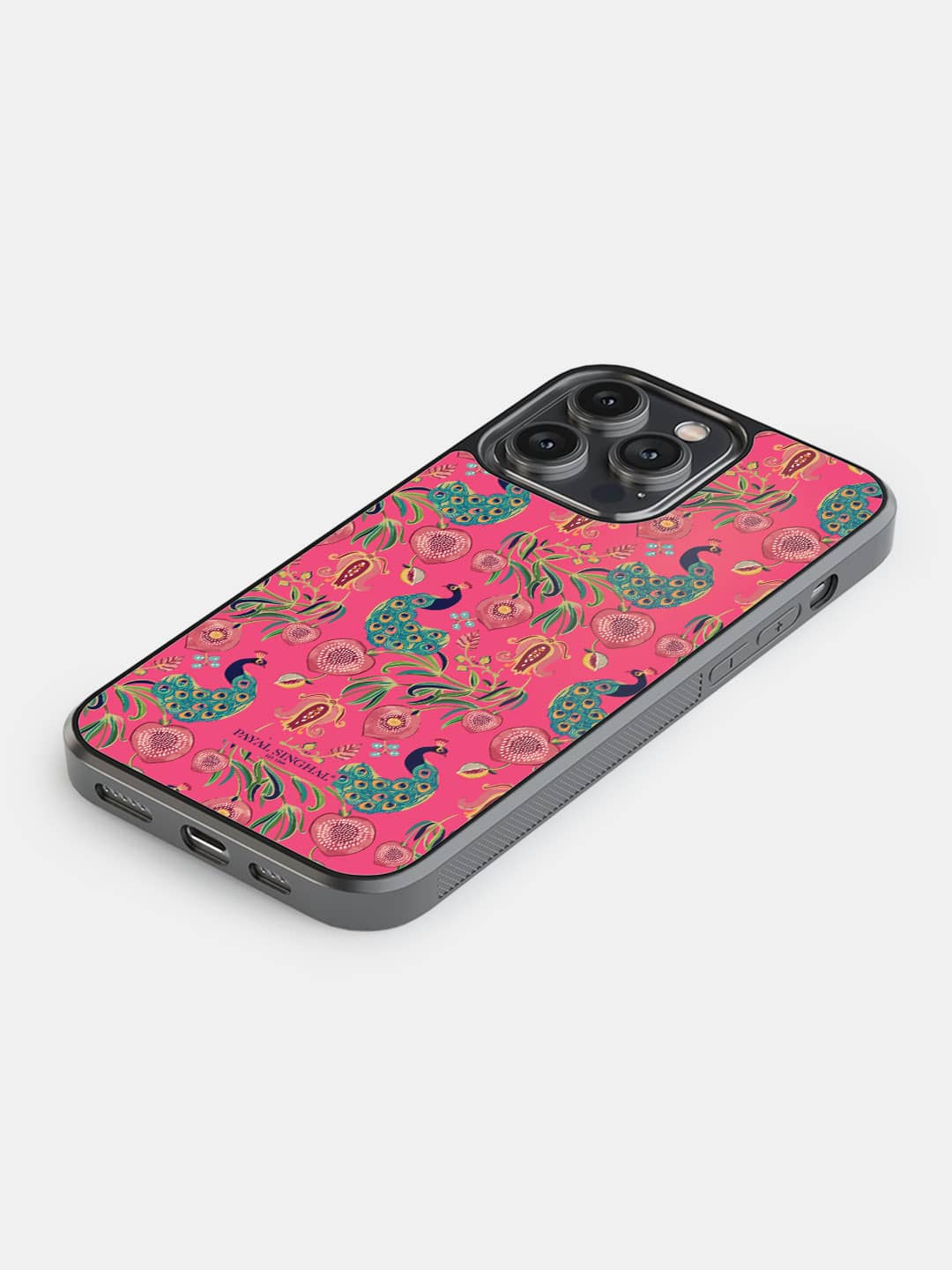 Payal Singhal Anaar and Mor Pink - iPhone 14 Pro Max Bumper Cover