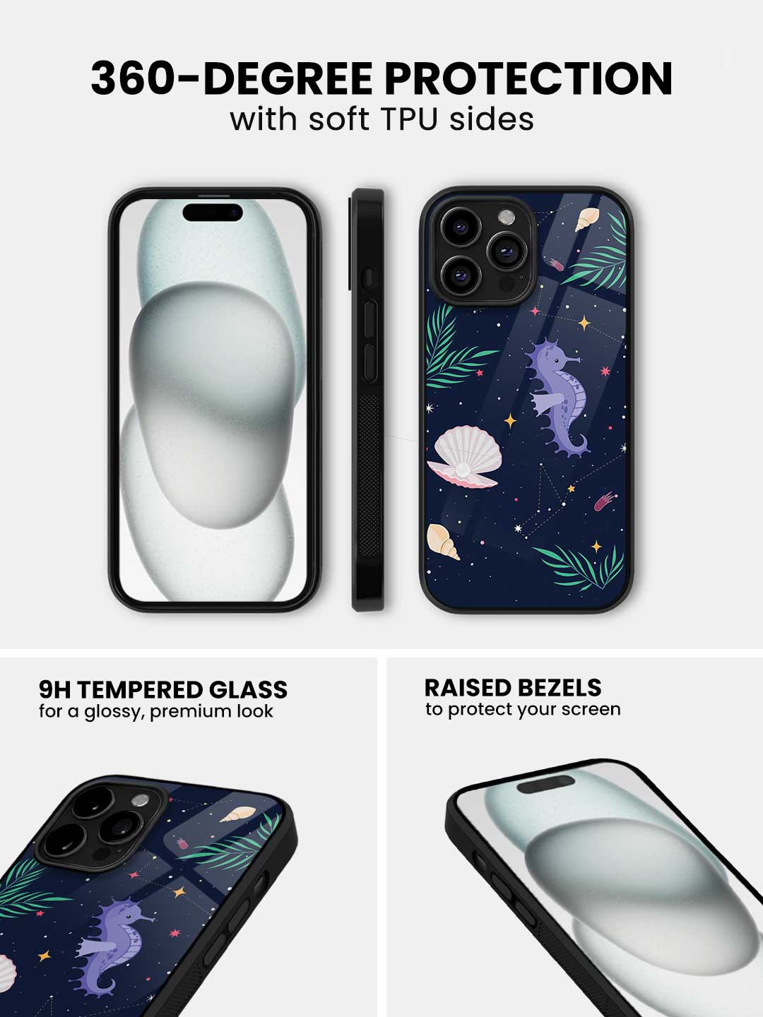 Space Beach - iPhone 15 Pro Max Glass Cover