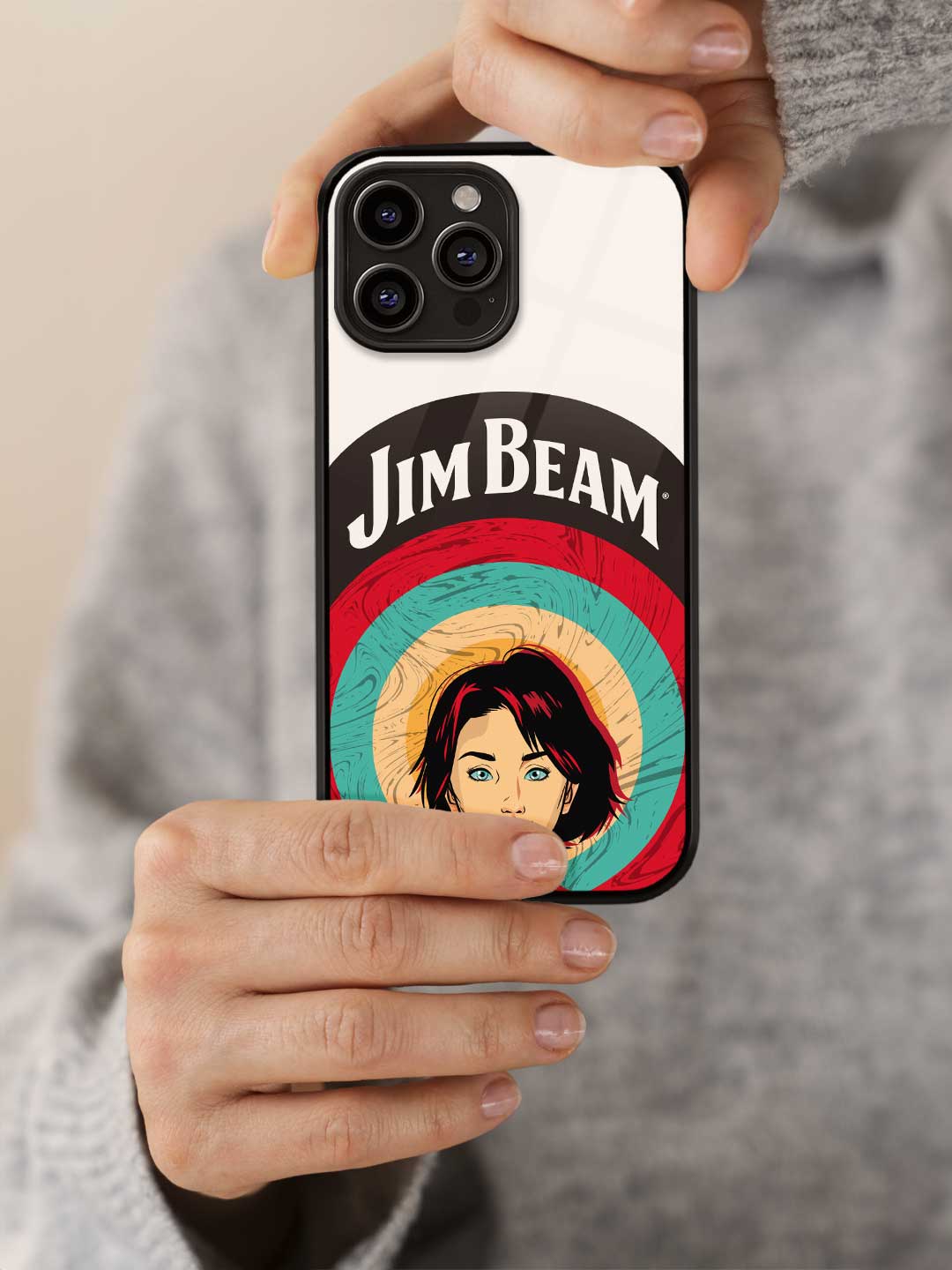 Jim Beam Character White - iPhone 14 Pro Max Glass Cover