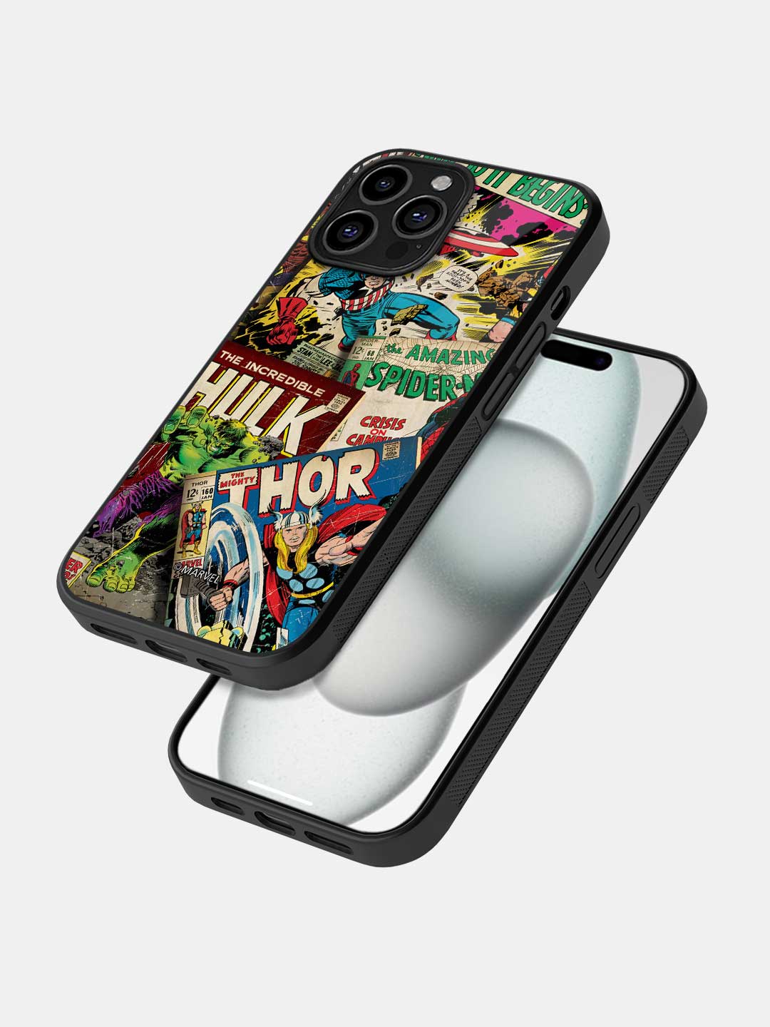 Marvel Comics Collection - iPhone 15 Pro Max Glass Cover