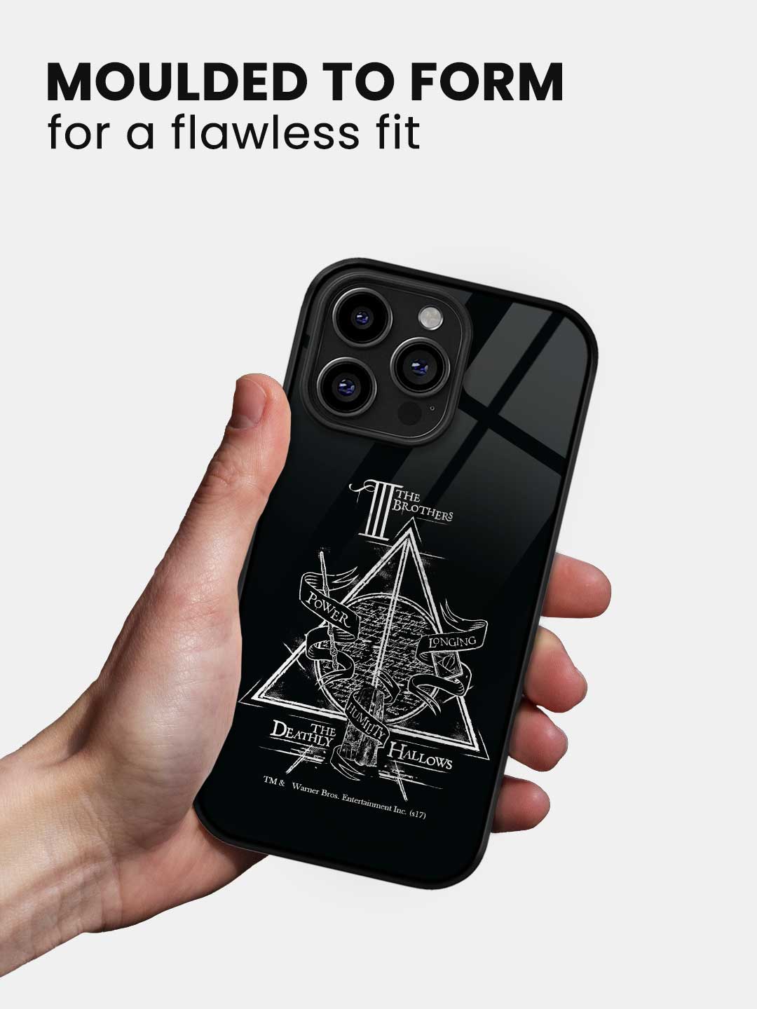 The Deathly Hallows - iPhone 15 Pro Glass Cover