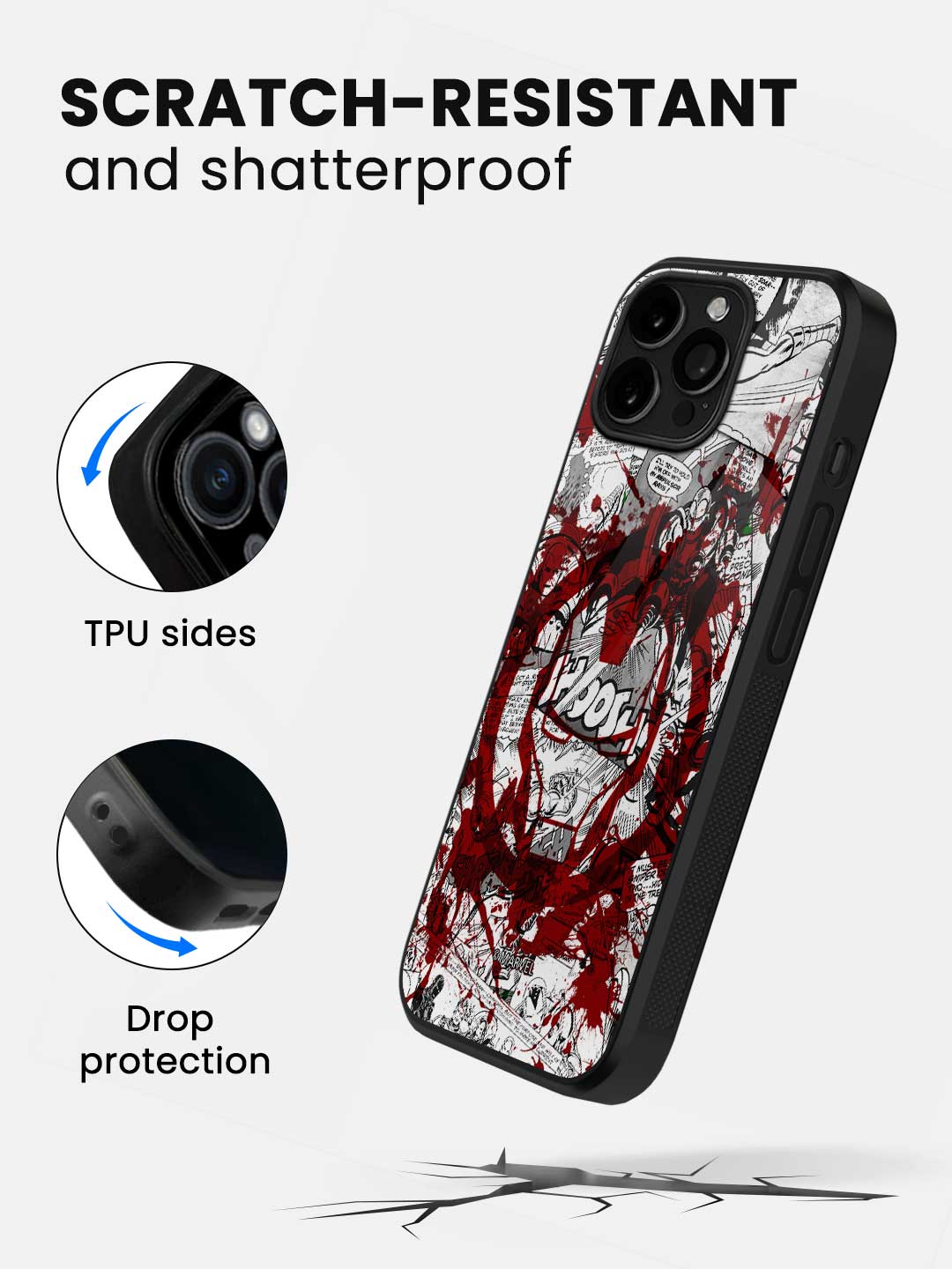 Splash Out Iron Man - iPhone 15 Pro Glass Cover