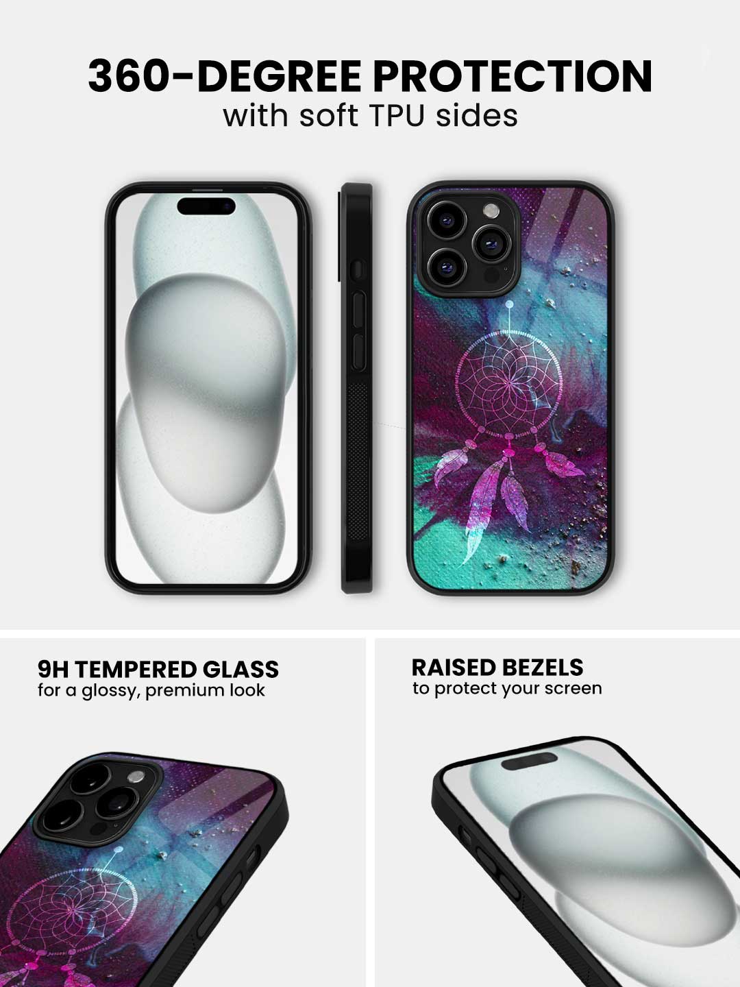 Dream Catcher Galaxy - iPhone 15 Pro Glass Cover