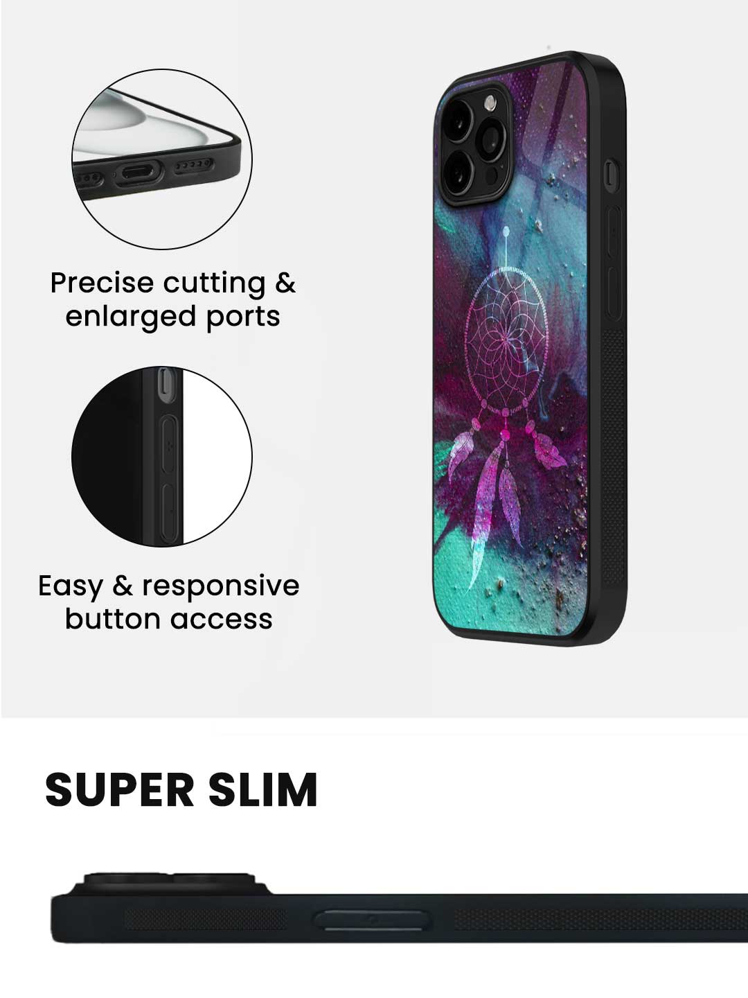 Dream Catcher Galaxy - iPhone 15 Pro Glass Cover