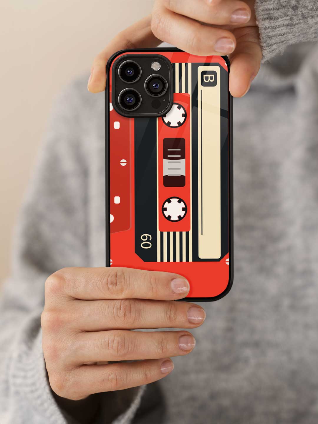 Cassette Red - iPhone 14 Pro Glass Cover